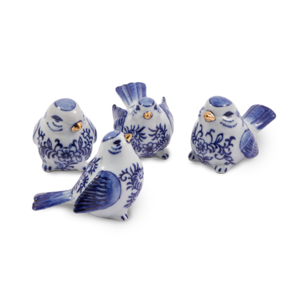 Zestaw figurek BLUE BIRD FAMILY porcelana