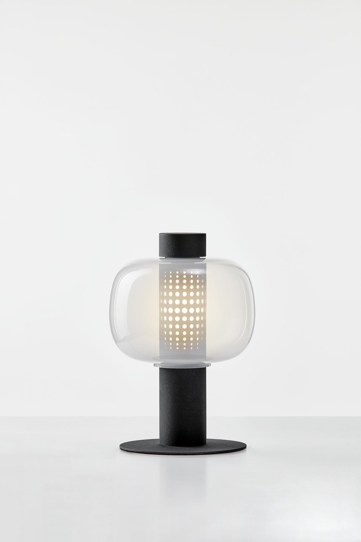 Lampa stojąca zewnętrzna BONBORI dmuchane szkło