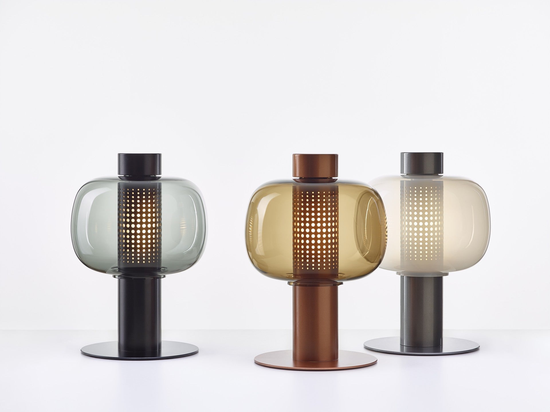 Lampa stojąca zewnętrzna BONBORI dmuchane szkło