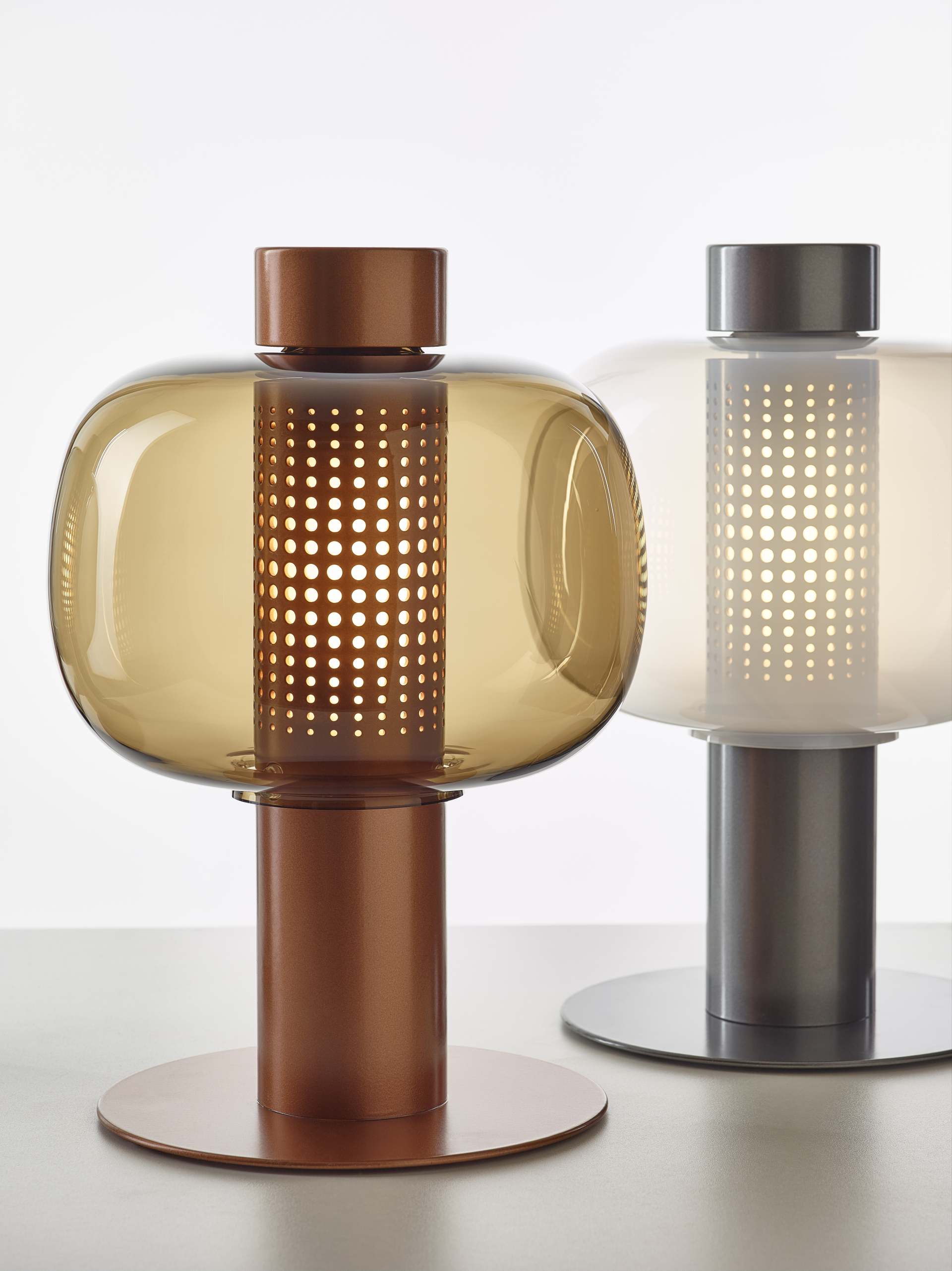 Lampa stojąca zewnętrzna BONBORI dmuchane szkło