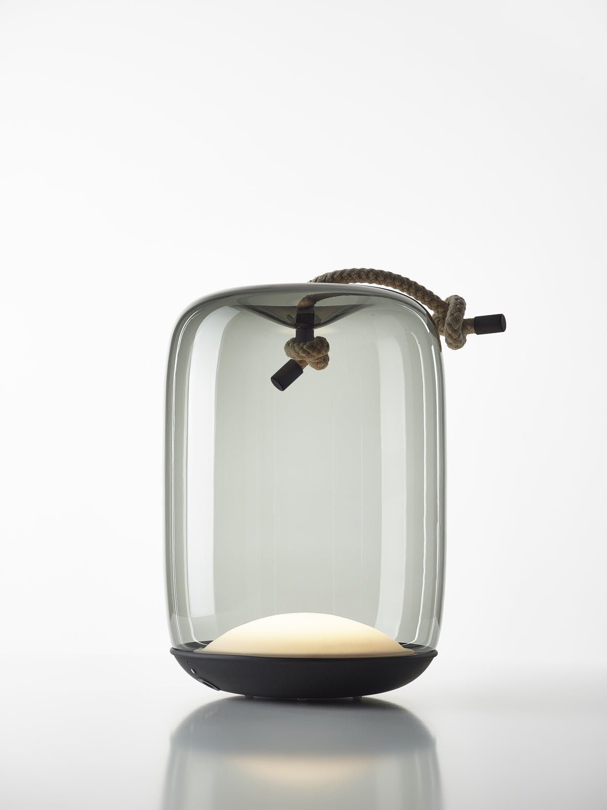 Lampa przenośna KNOT BATTERY - CILINDRO szklana
