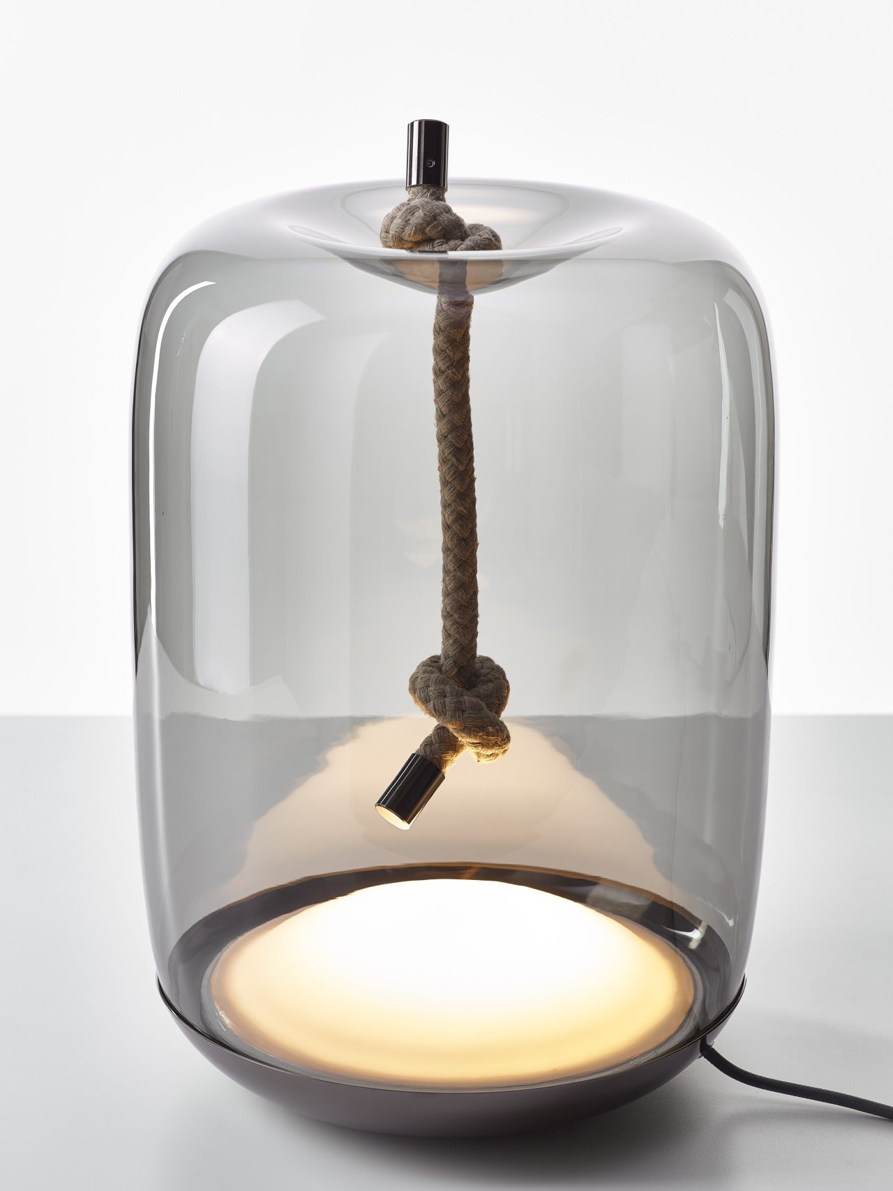 Lampa stołowa KNOT - CILINDRO szklana