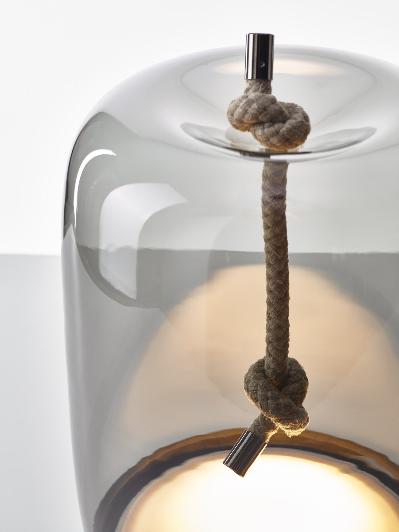 Lampa stołowa KNOT - CILINDRO szklana