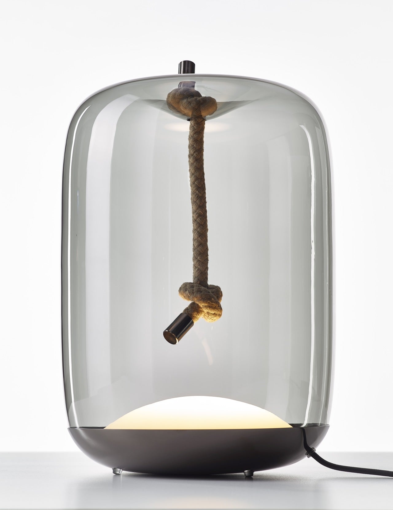 Lampa stołowa KNOT - CILINDRO szklana