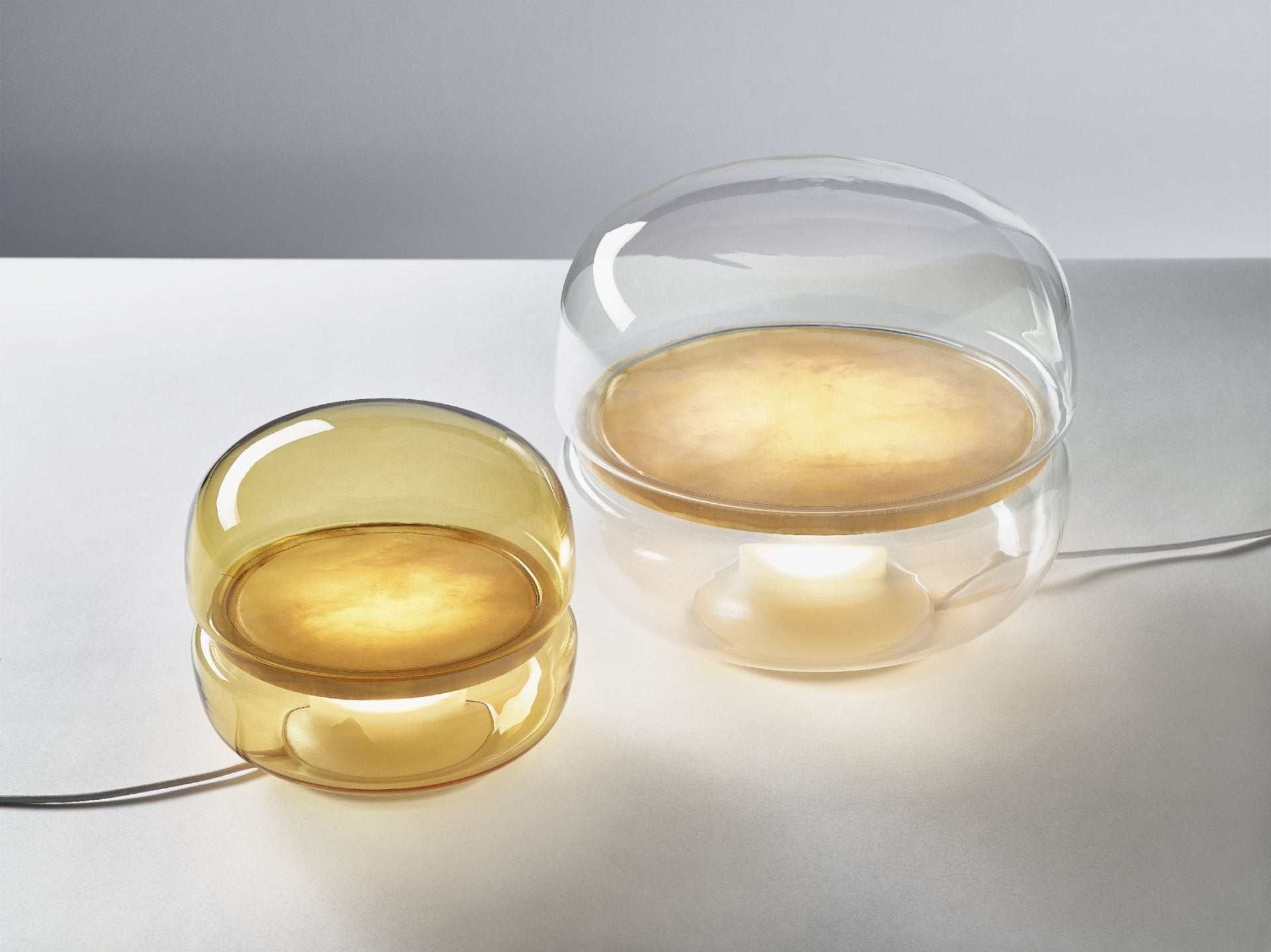 Lampa stołowa MACARON M dmuchane szkło z onyksem