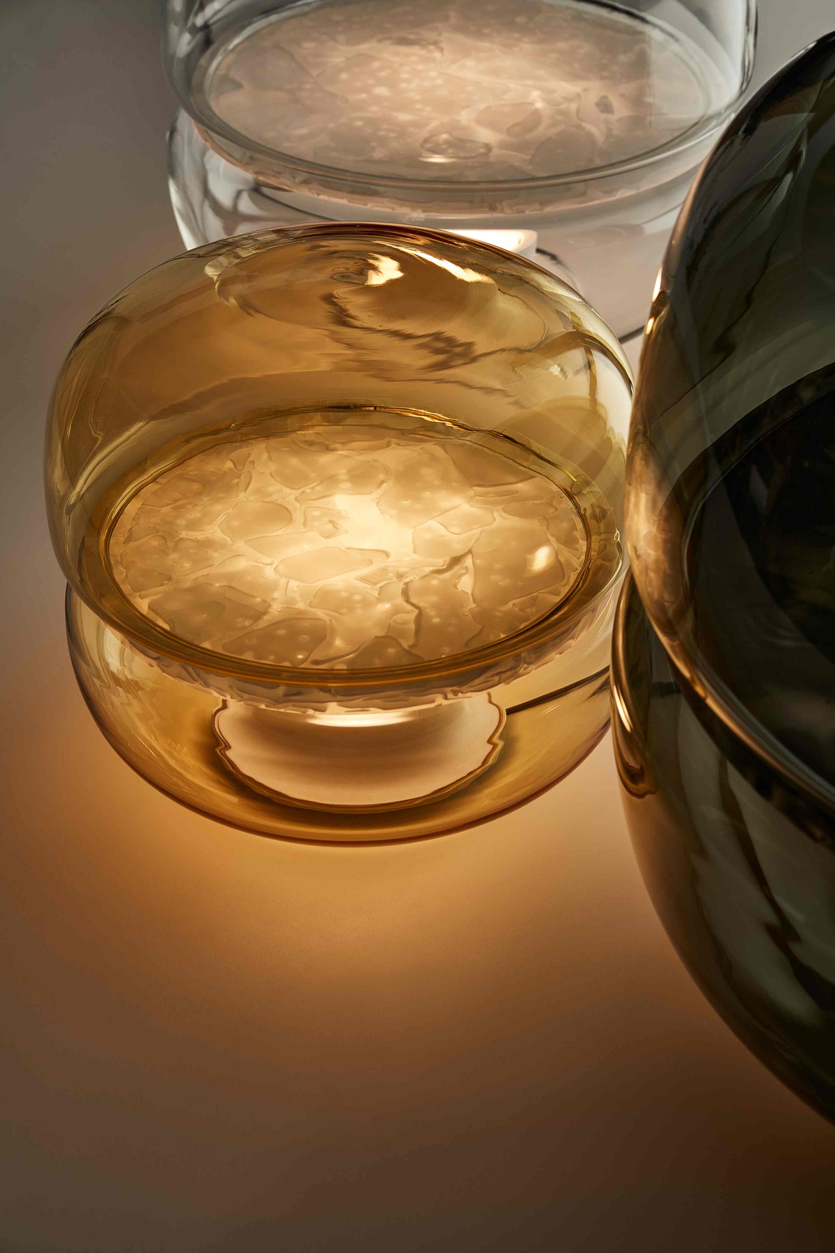 Lampa stołowa MACARON MINI dmuchane szkło z onyksem