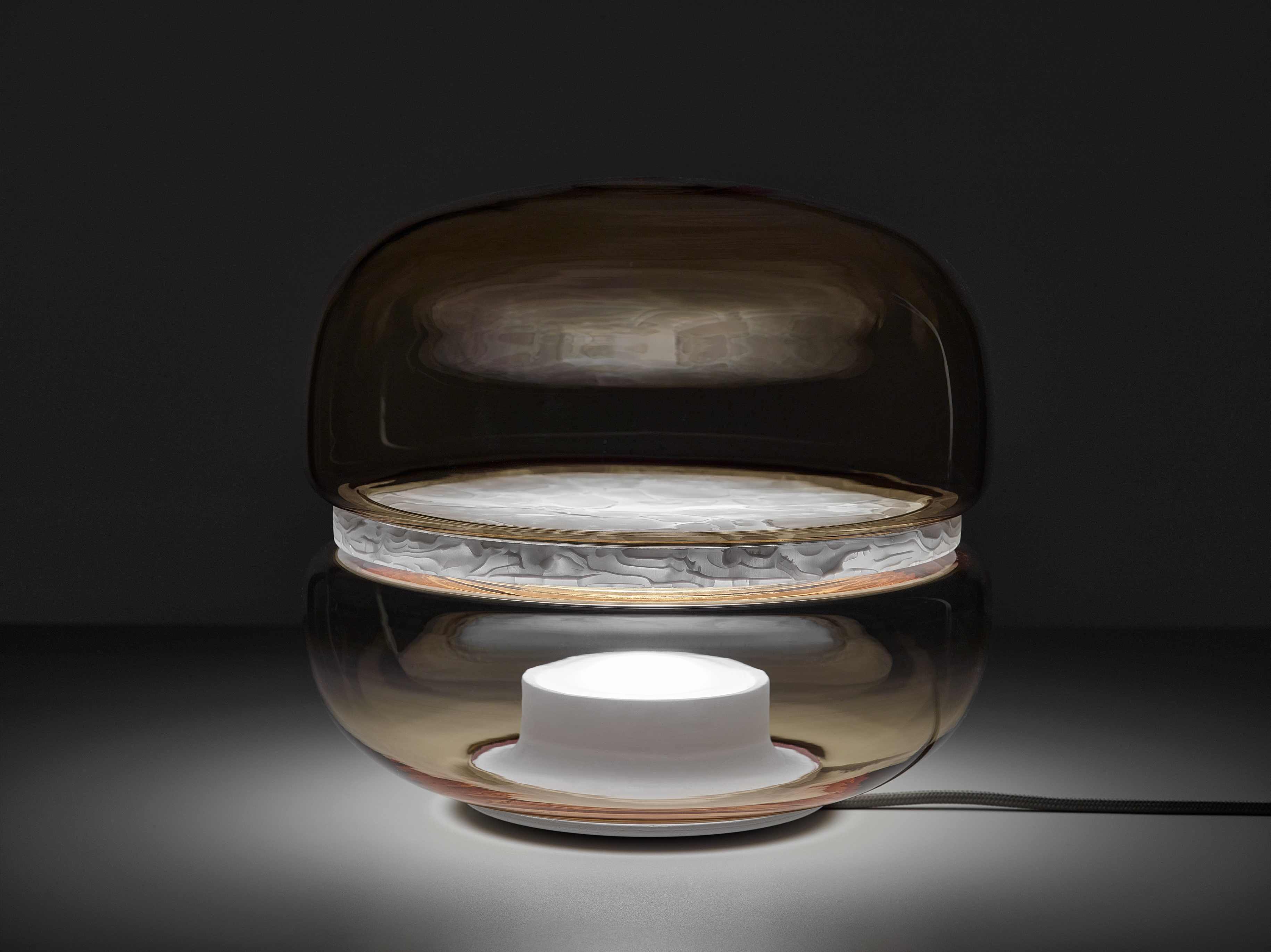 Lampa stołowa MACARON MINI dmuchane szkło z onyksem