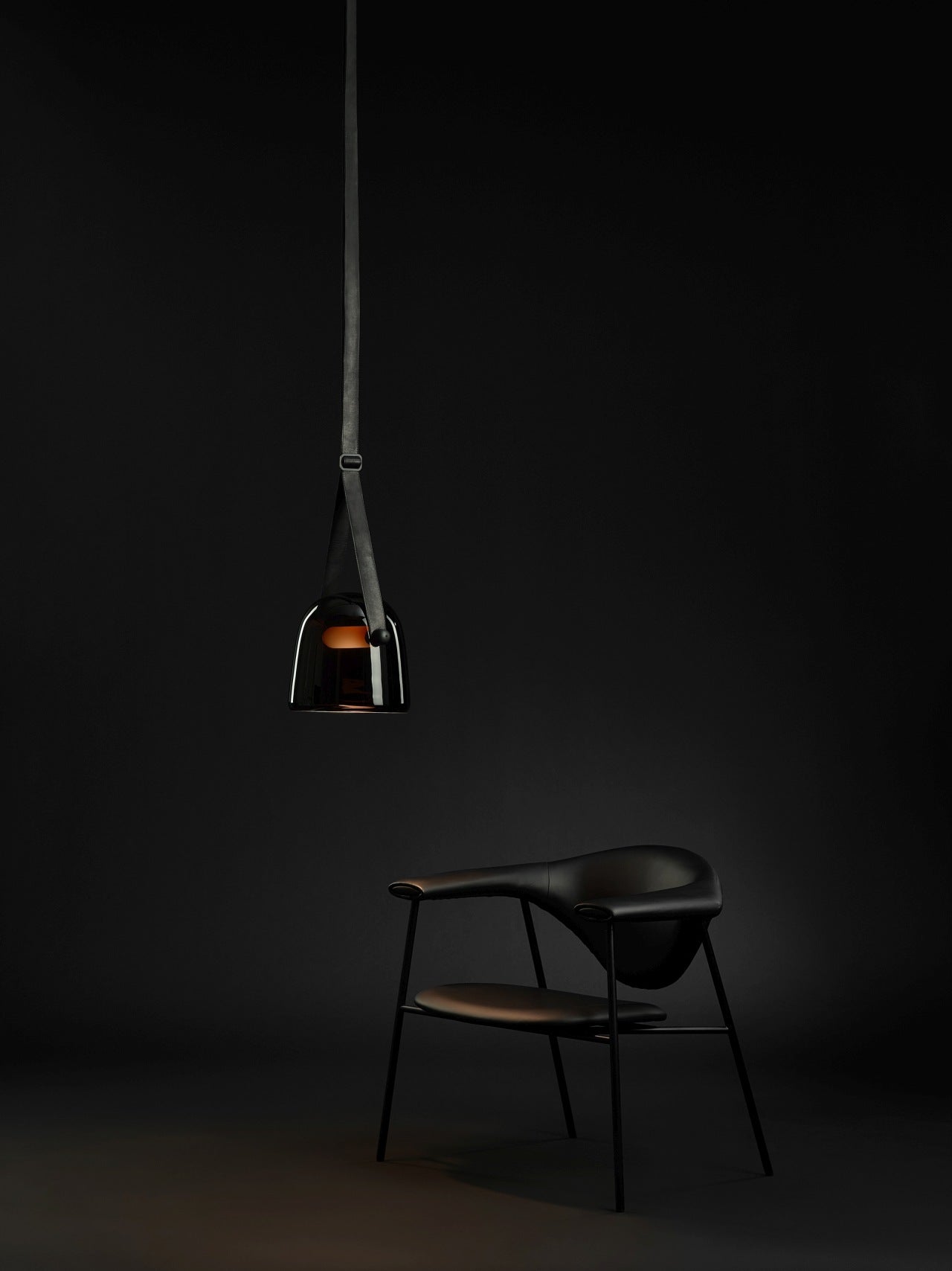 Lampa wisząca MONA czarna podsufitka