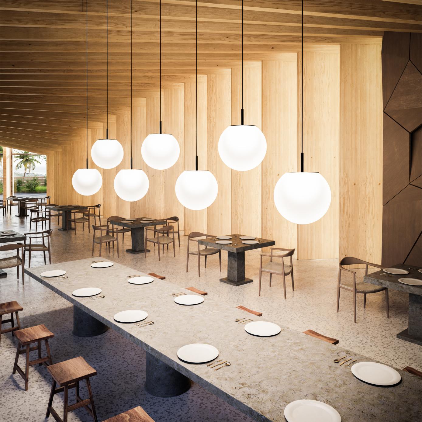 Lampa wisząca SFERA szkło matowe