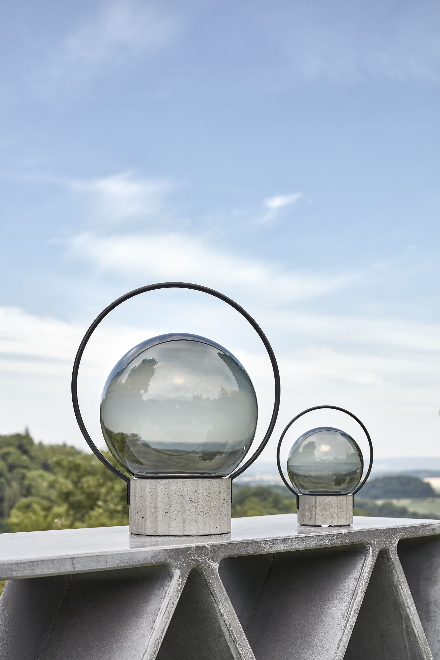 Lampa stołowa zewnętrzna przenośna SFERA PORTABLE szkło błyszczące