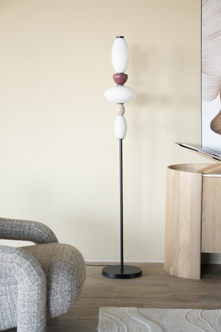 Lampa podłogowa GARCA kremowa ceramika