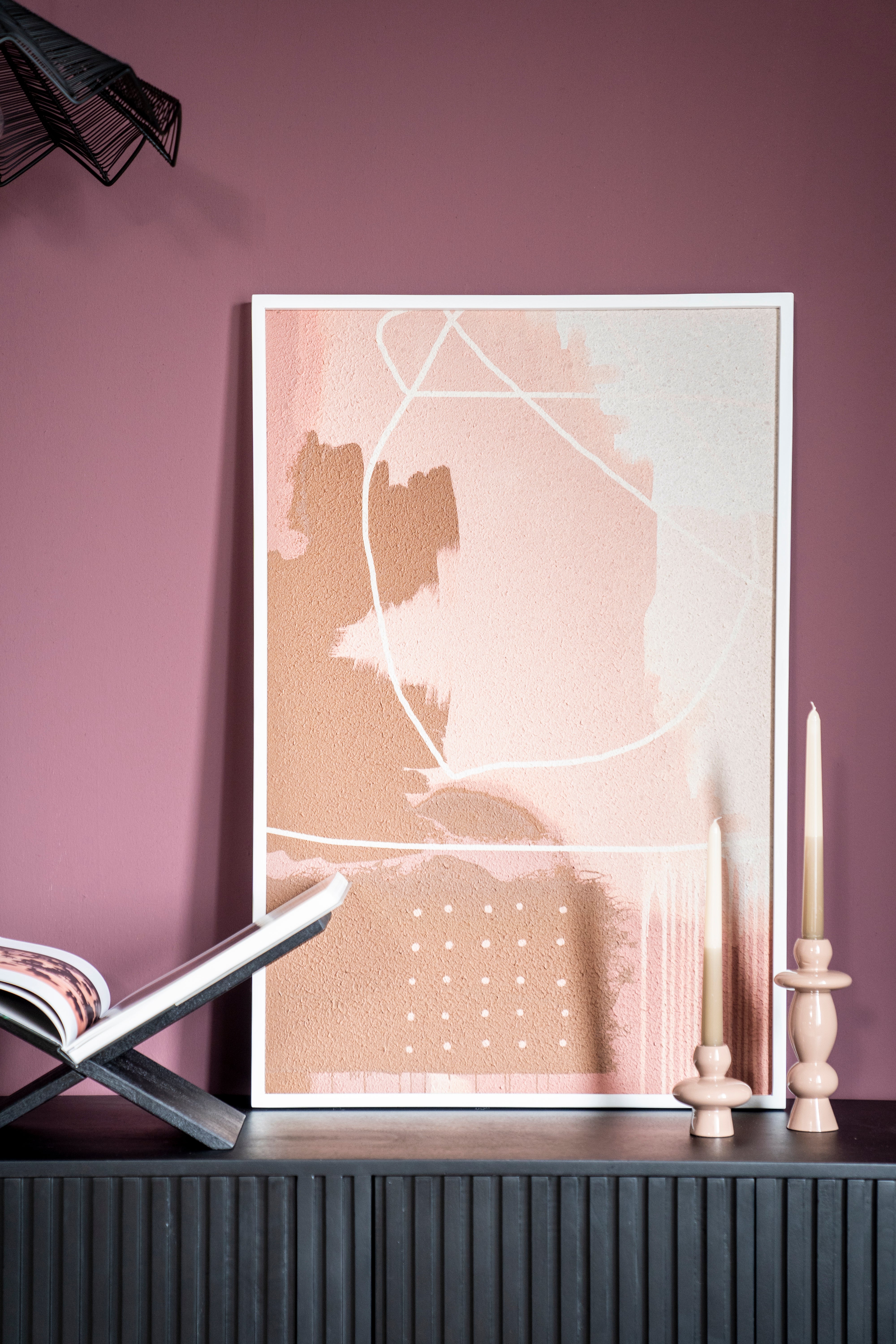 Stojak na książkę TEE czarne drewno mango