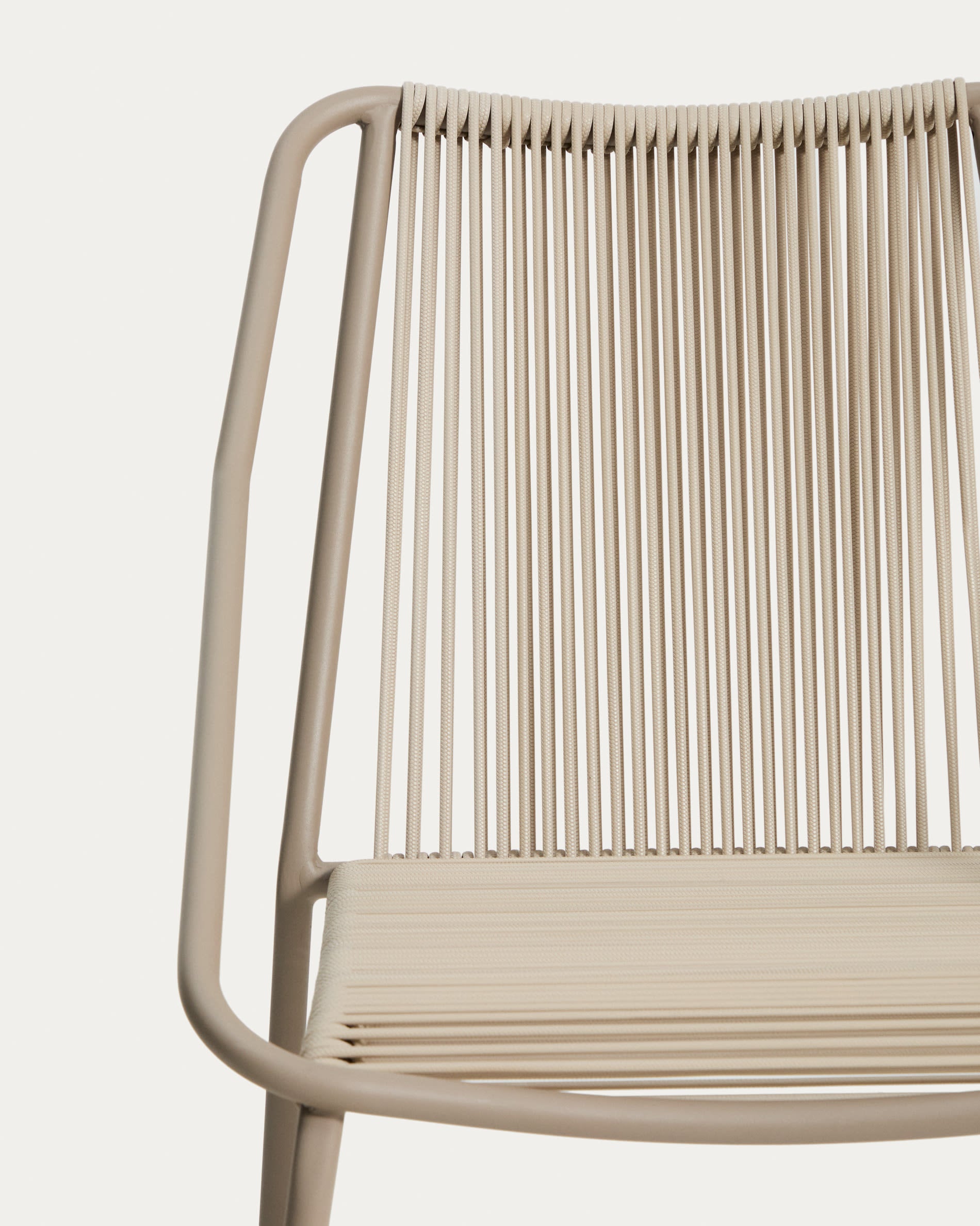 Krzesło ogrodowe ZIVIA ecru z taupe podstawą