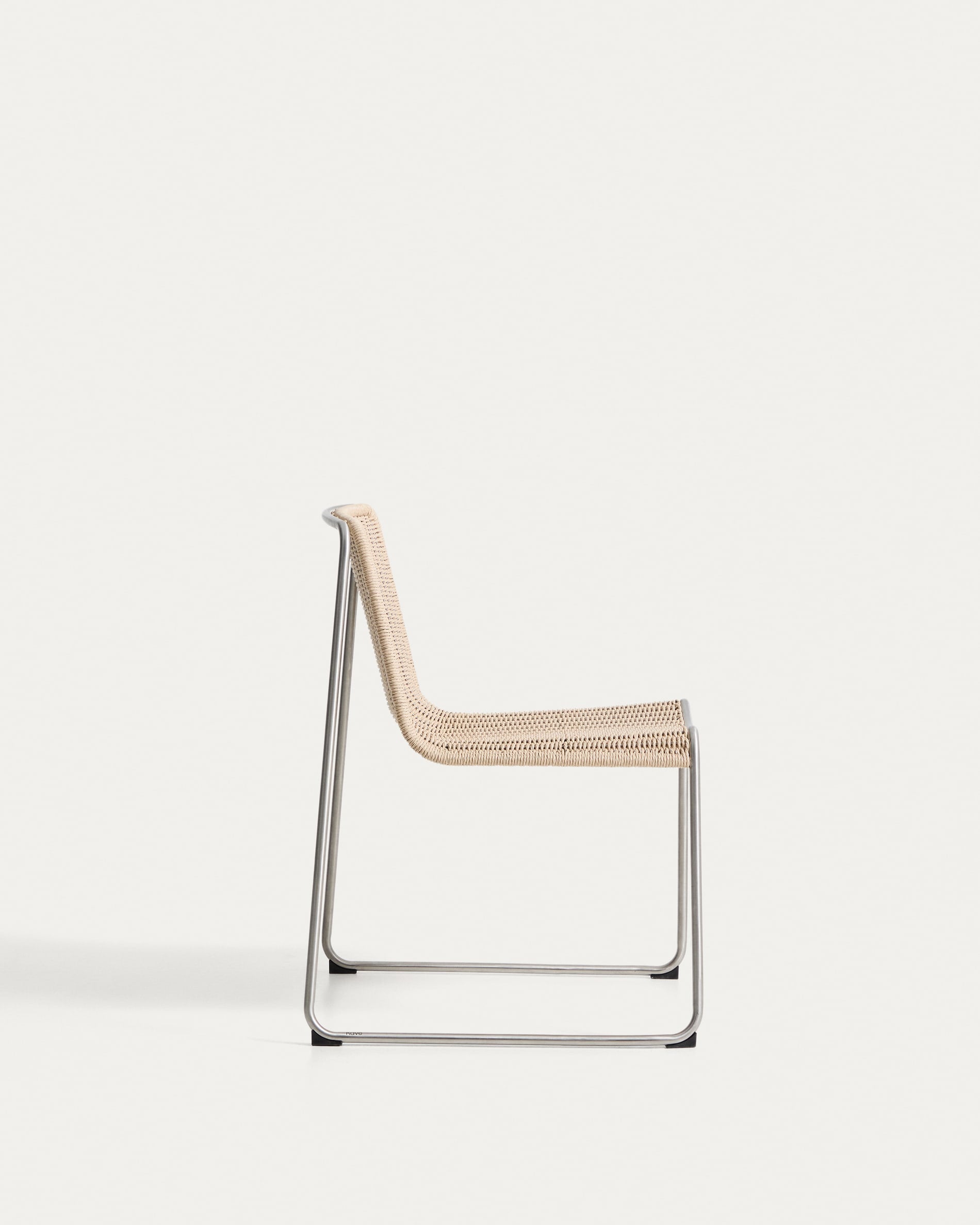 Krzesło ogrodowe TAVARI beżowy ze stalową podstawą