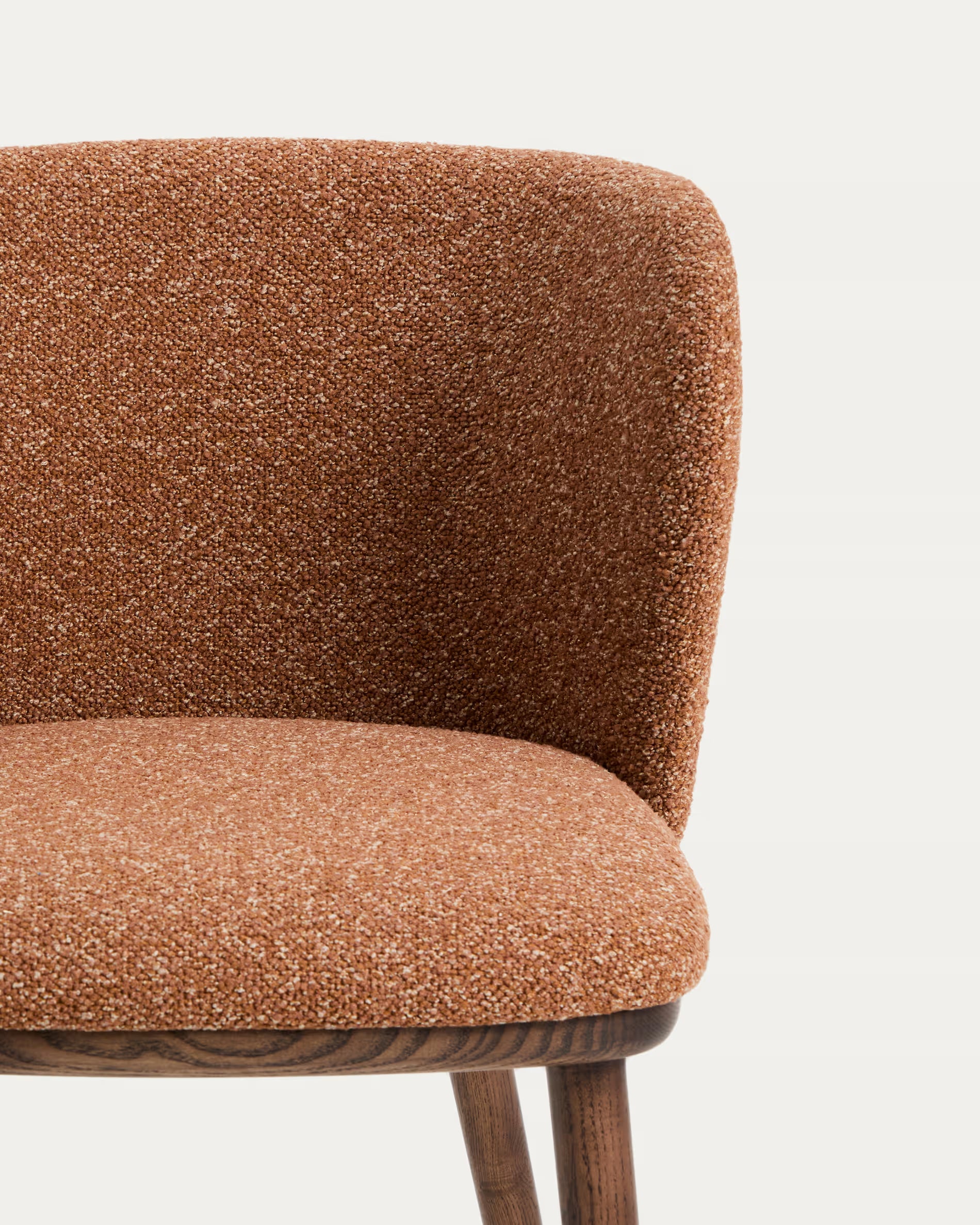 CISELIA Chair in Brick Chenille with Dark Ash Base