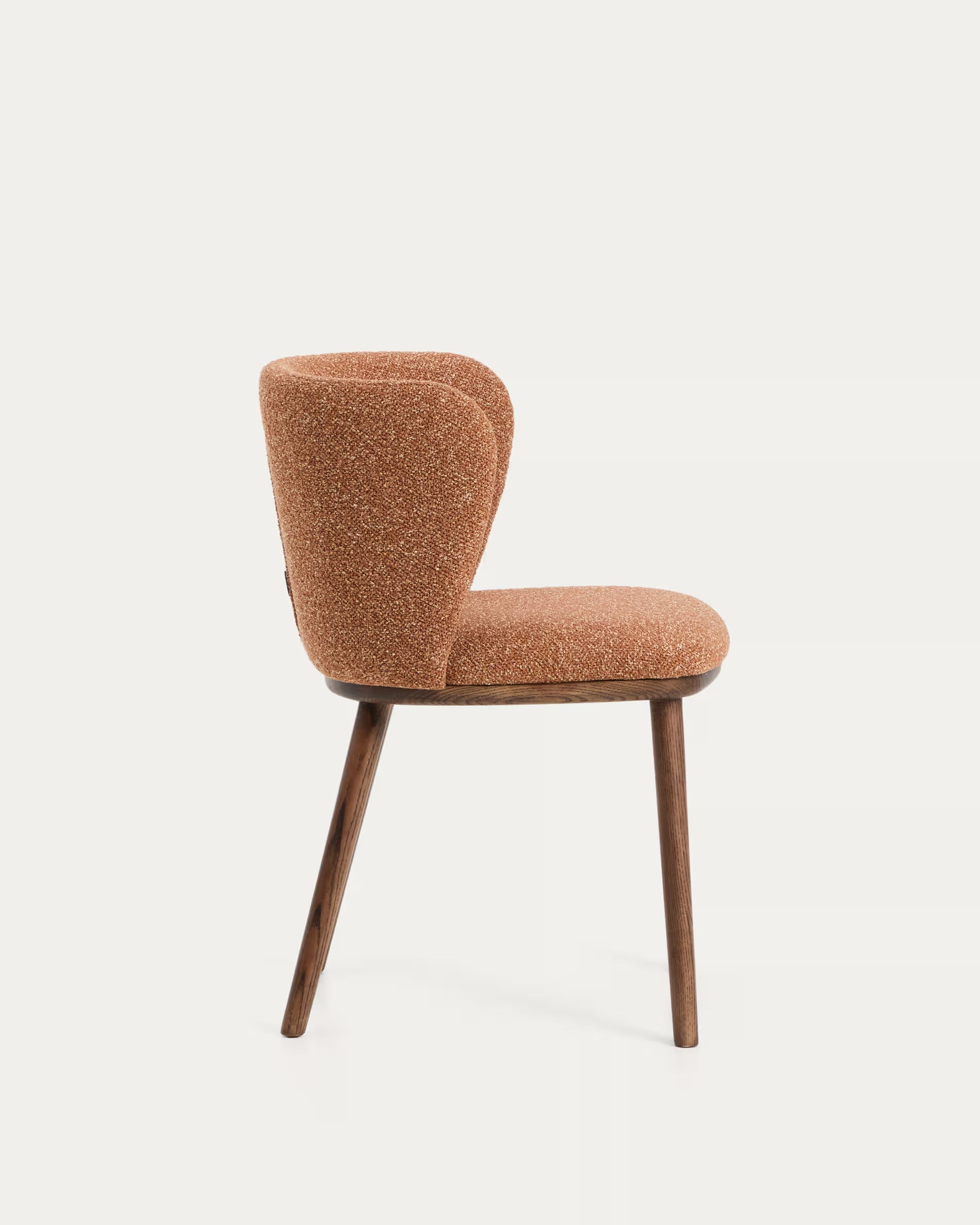 CISELIA Chair in Brick Chenille with Dark Ash Base
