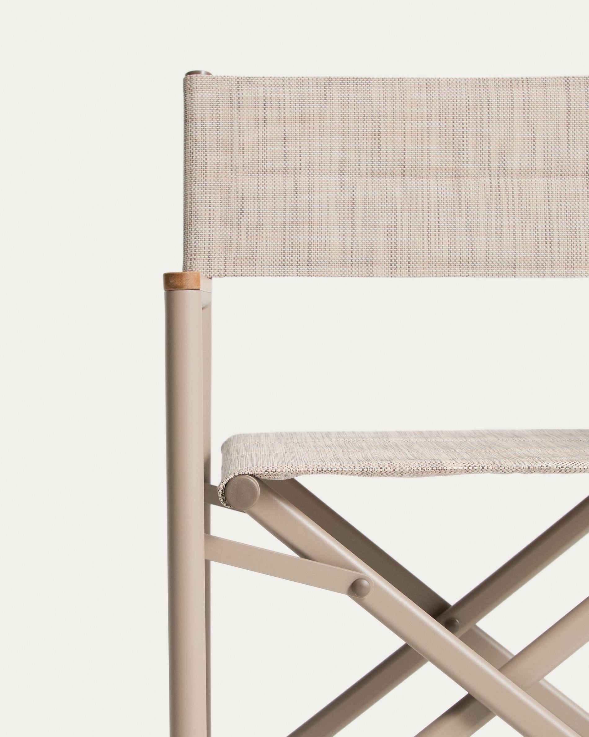 TISNO taupe folding garden chair