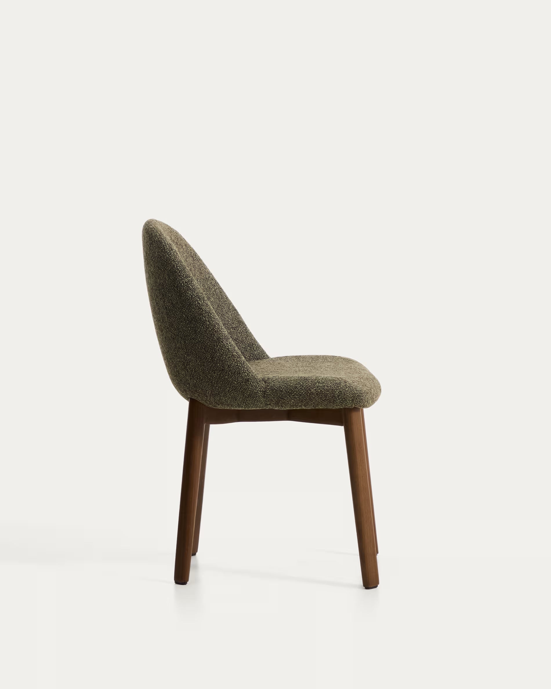 Krzesło MEILA zielony szenil z ciemną jesionową podstawą
