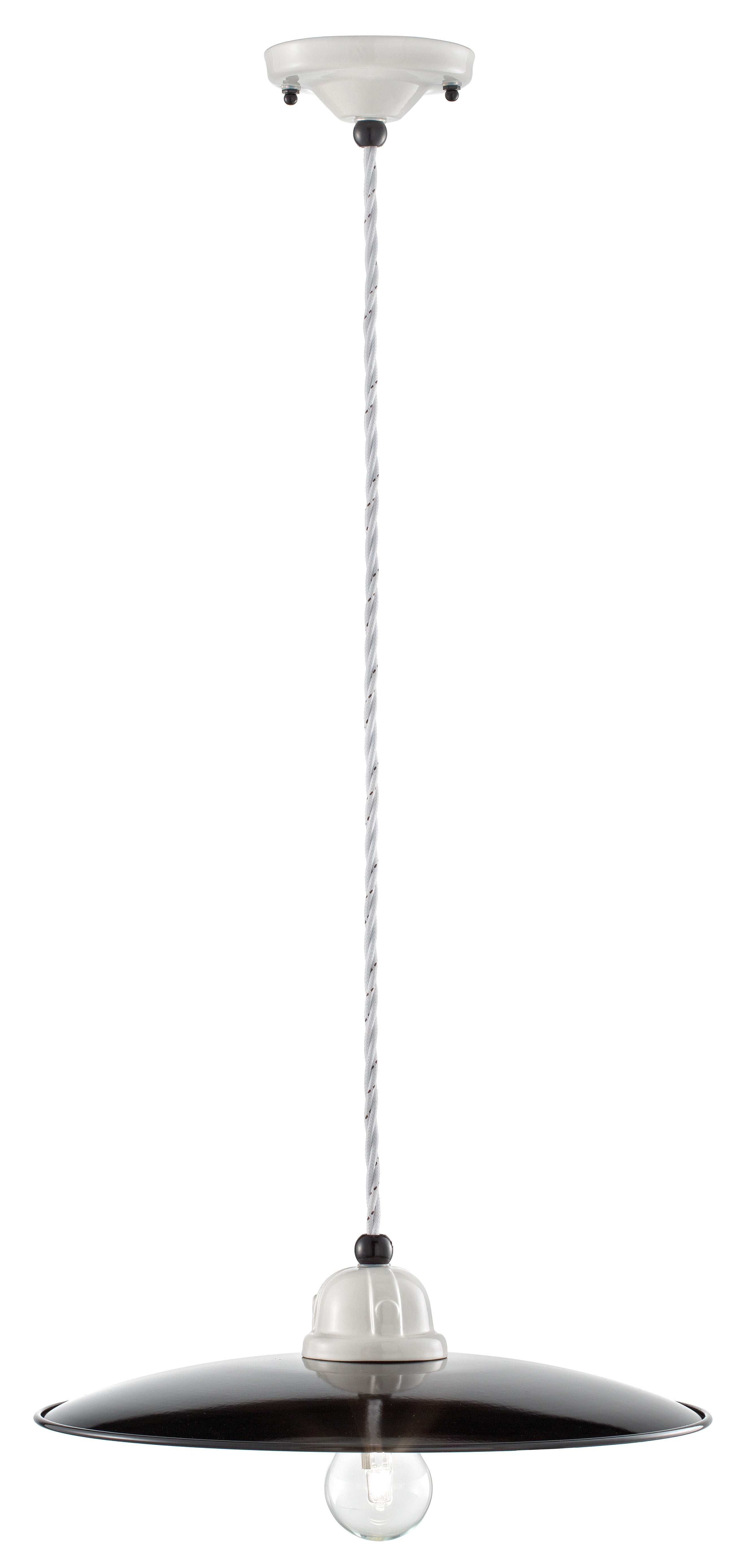 Lampa wisząca ceramiczna B&W biało-czarny