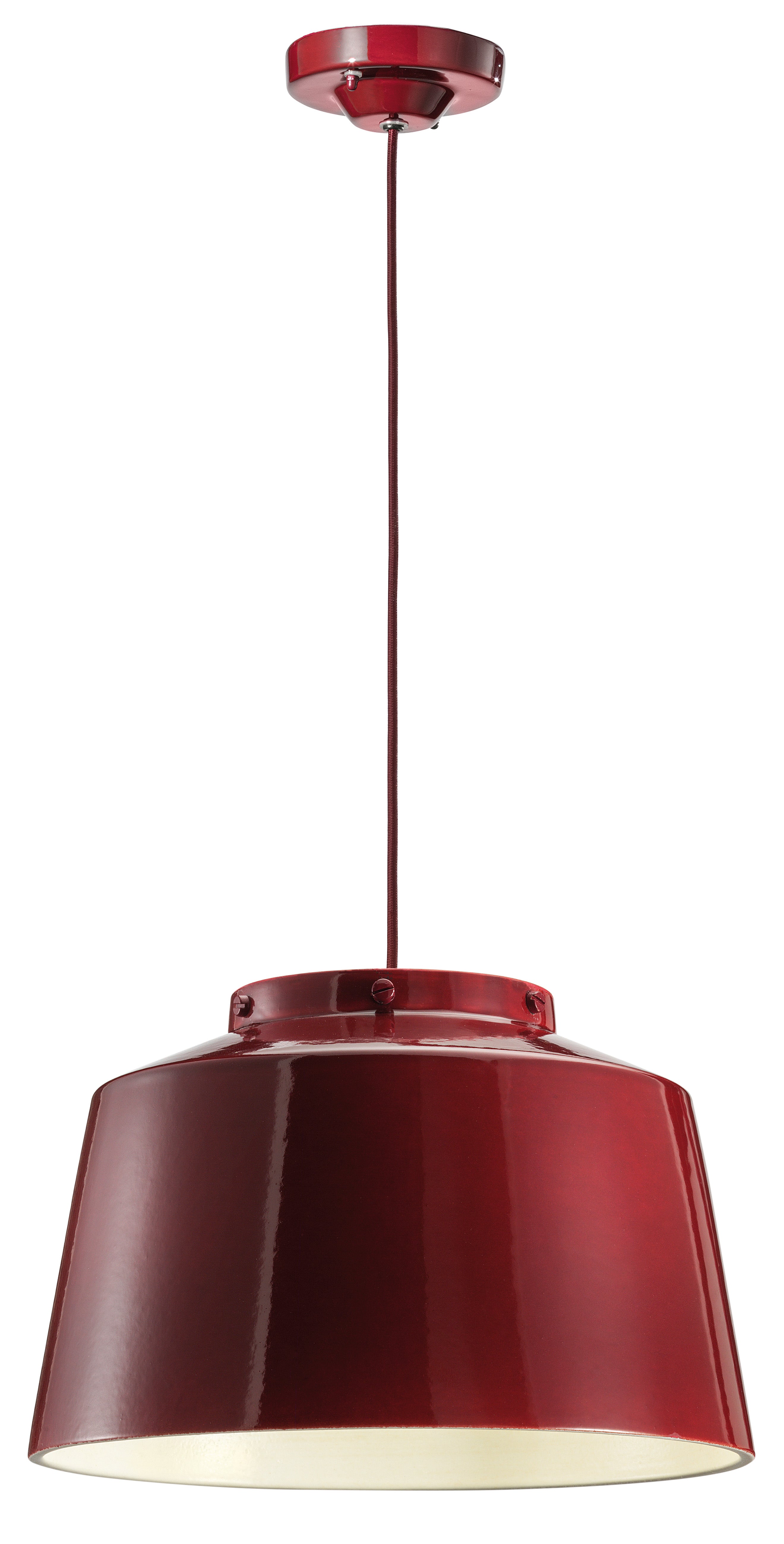 Lampa wisząca ceramiczna 50's czerwony