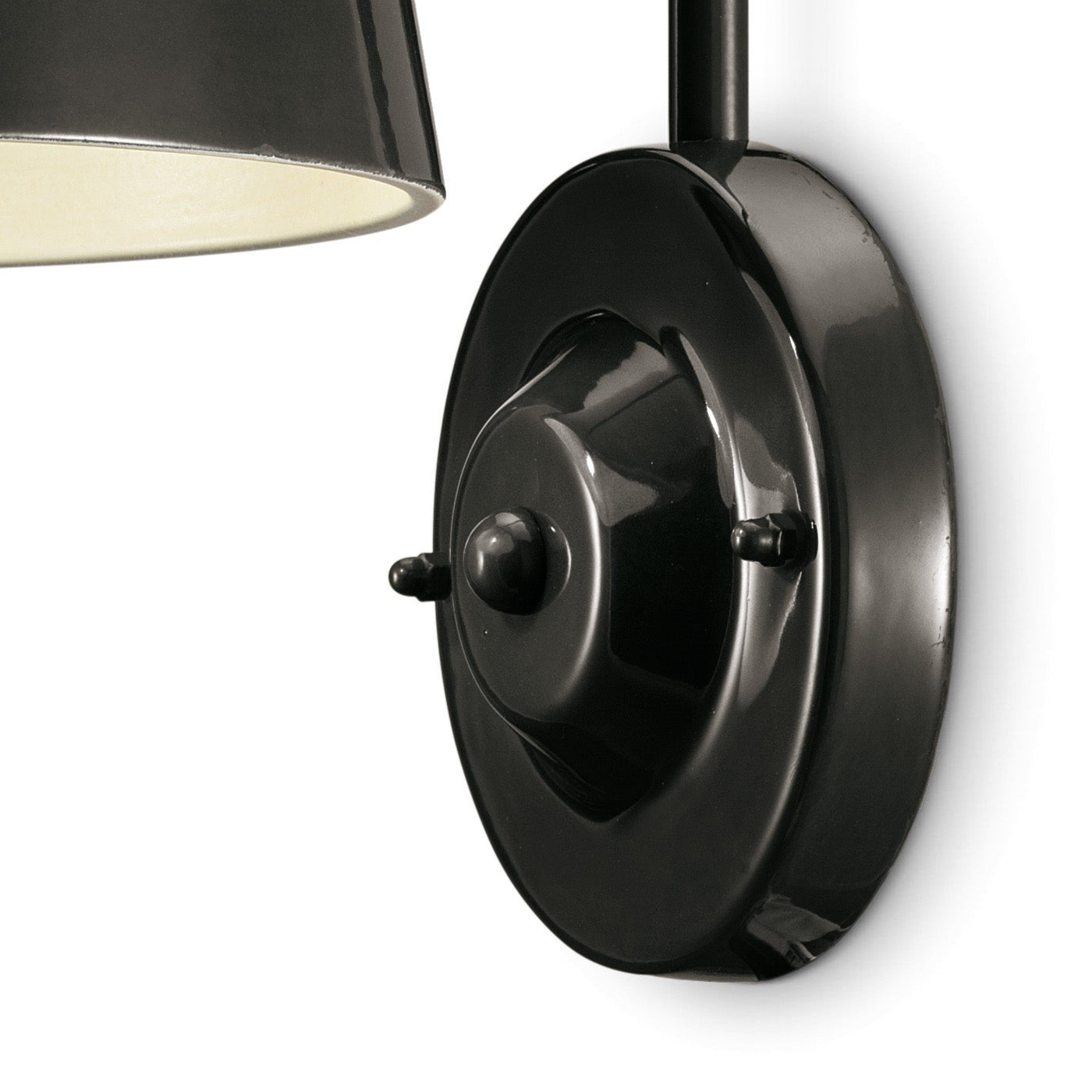 Lampa ścienna ceramiczna 50's czarny