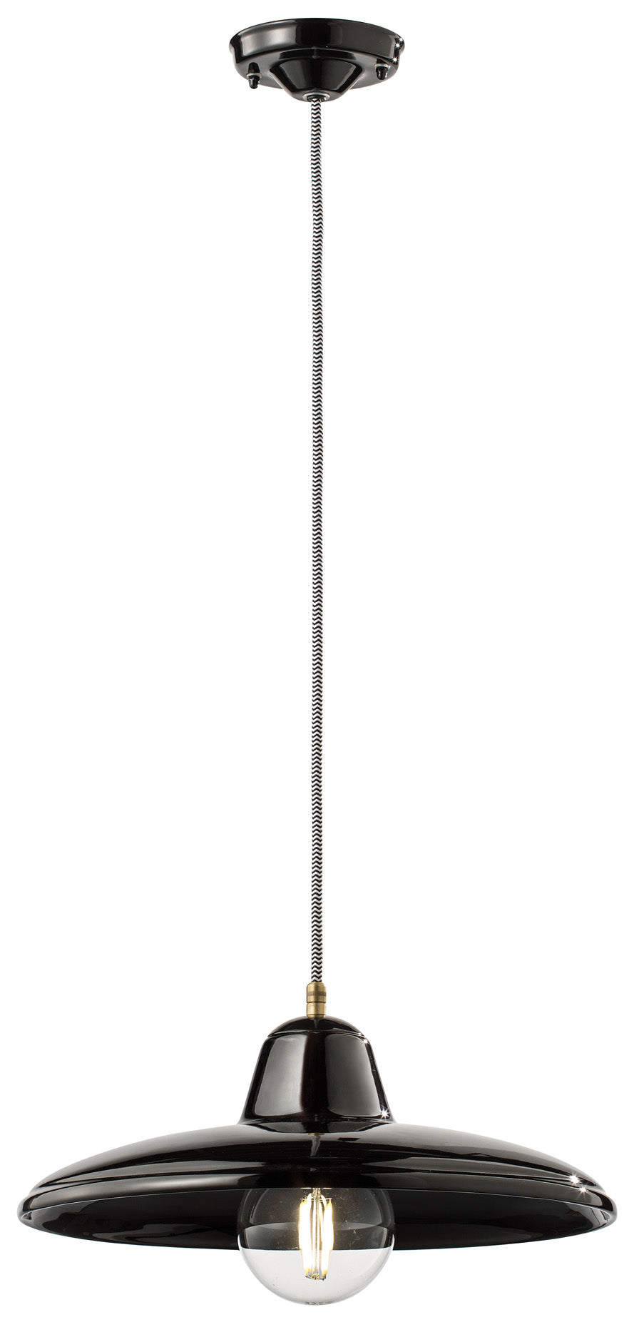 Lampa wisząca ceramiczna B&W czarny