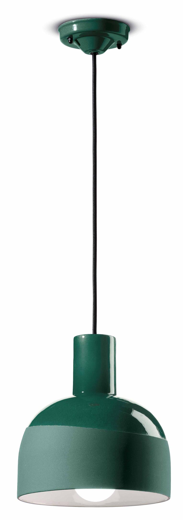 Lampa wisząca ceramiczna CAXIXI butelkowa zieleń