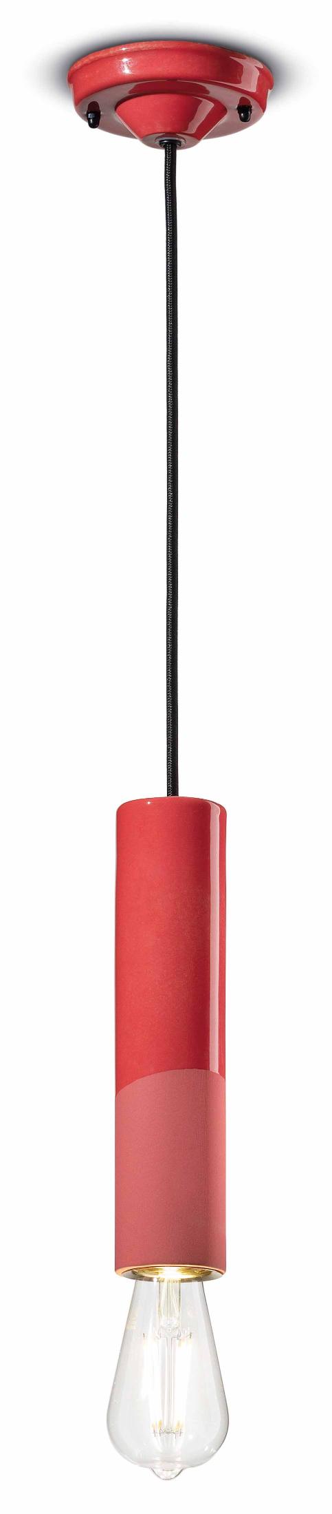 Lampa wisząca ceramiczna PI czerwony