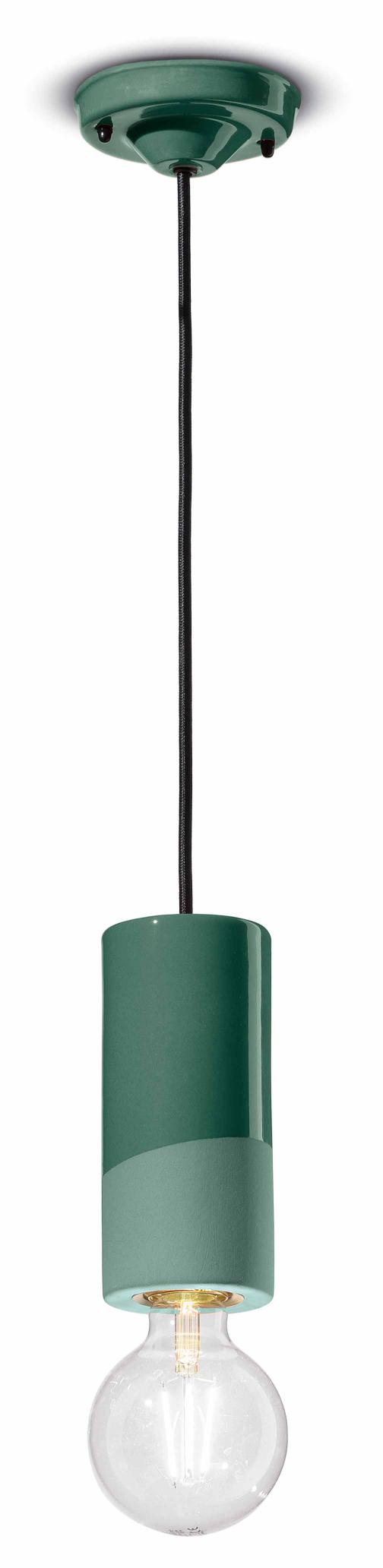 Lampa wisząca ceramiczna PI szałwiowy zielony
