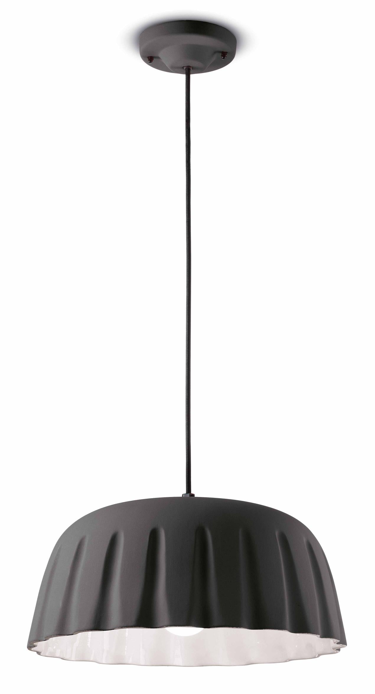 Lampa wisząca ceramiczna MADAME GRES ciemnoszary