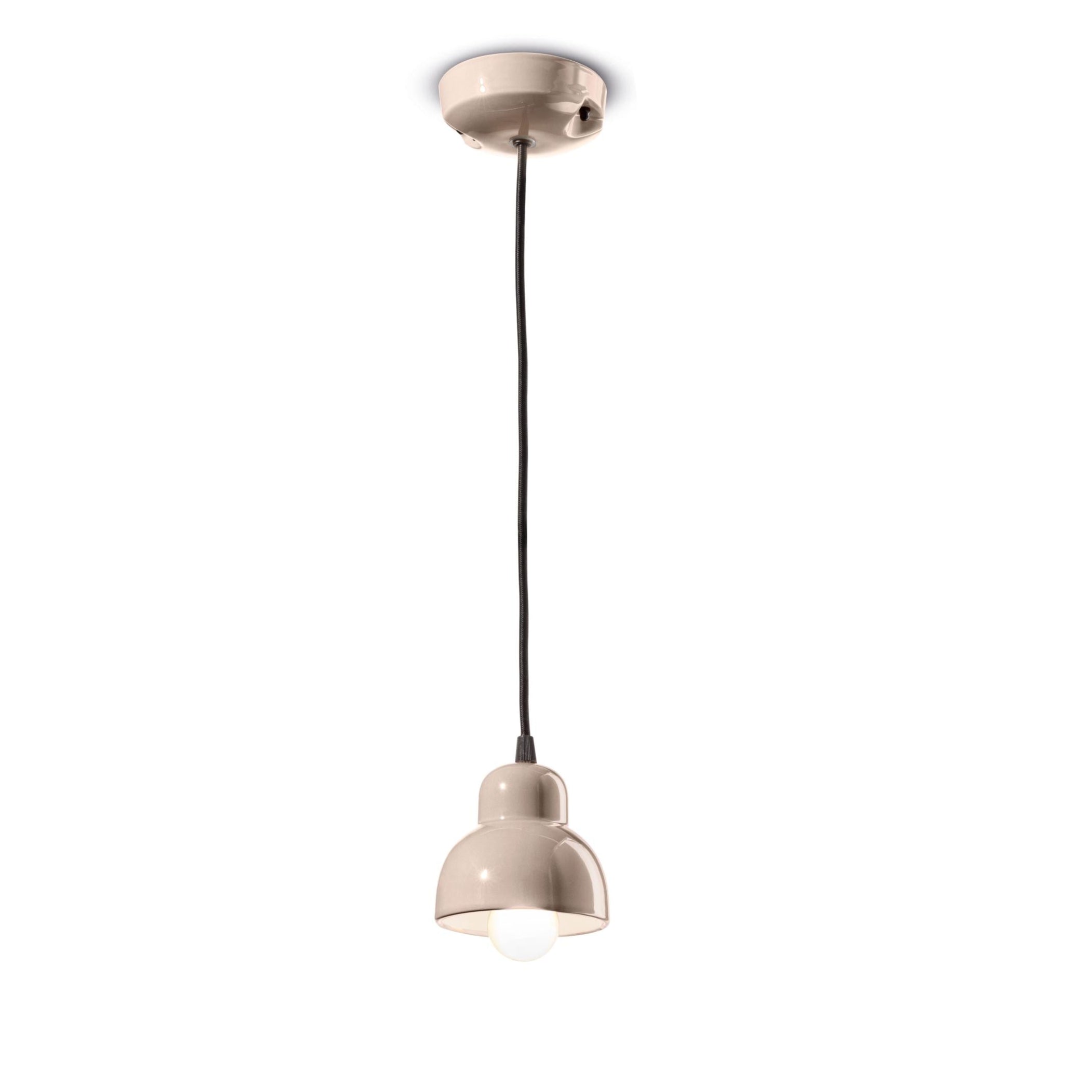 Lampa wisząca ceramiczna BERIMBAU beżowy