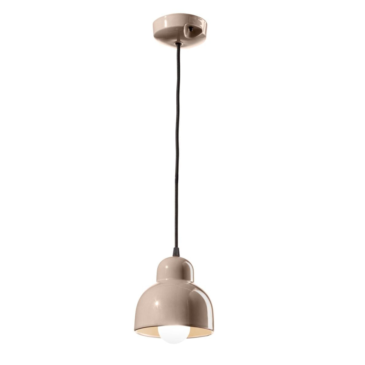 Lampa wisząca ceramiczna BERIMBAU beżowy