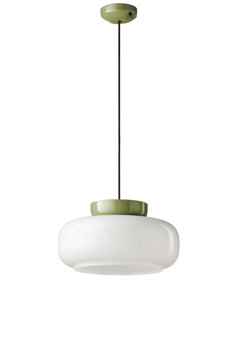 Lampa wisząca ceramiczna MARACANÀ mleczny z szałwiowym