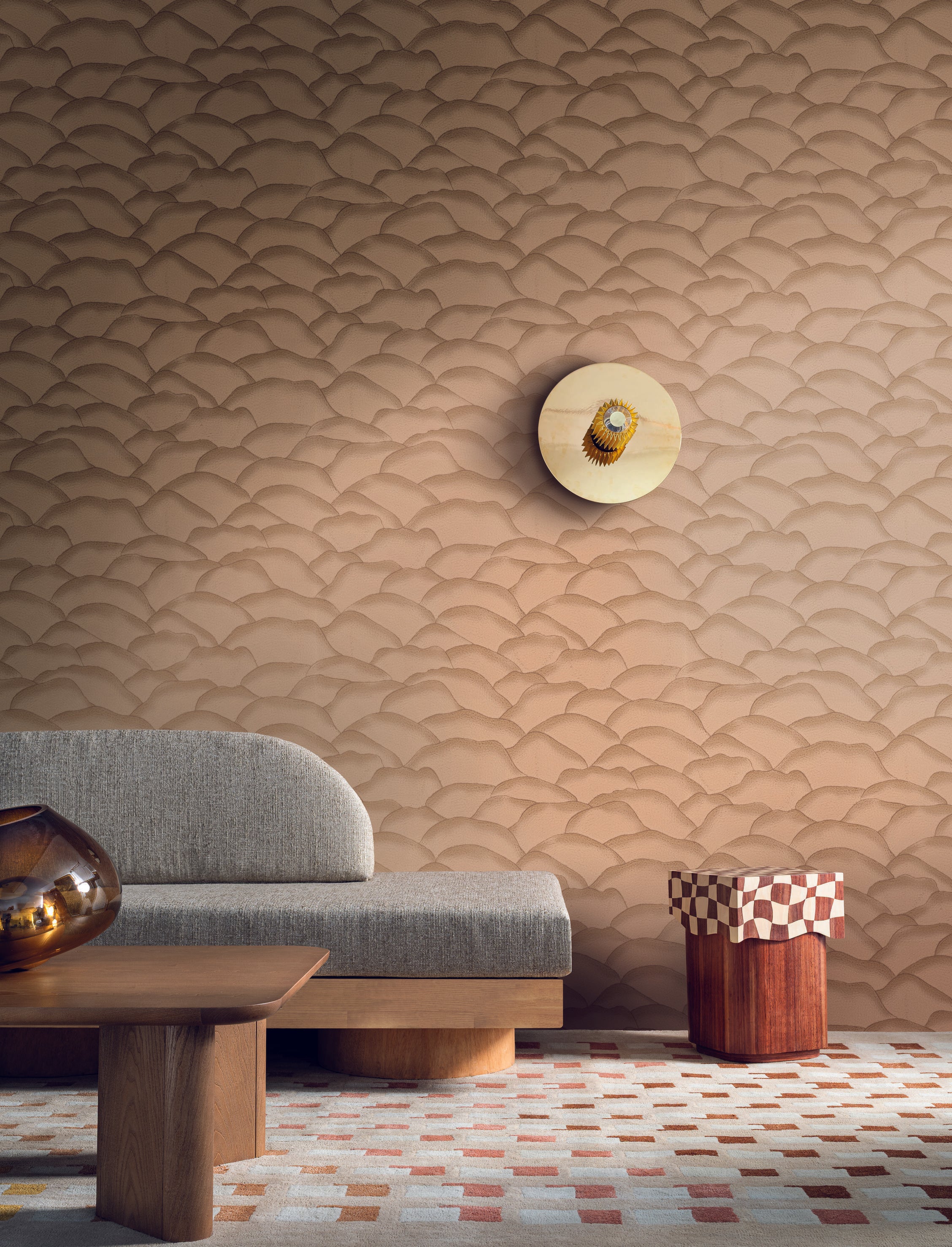 ONDULA structural wallpaper sand
