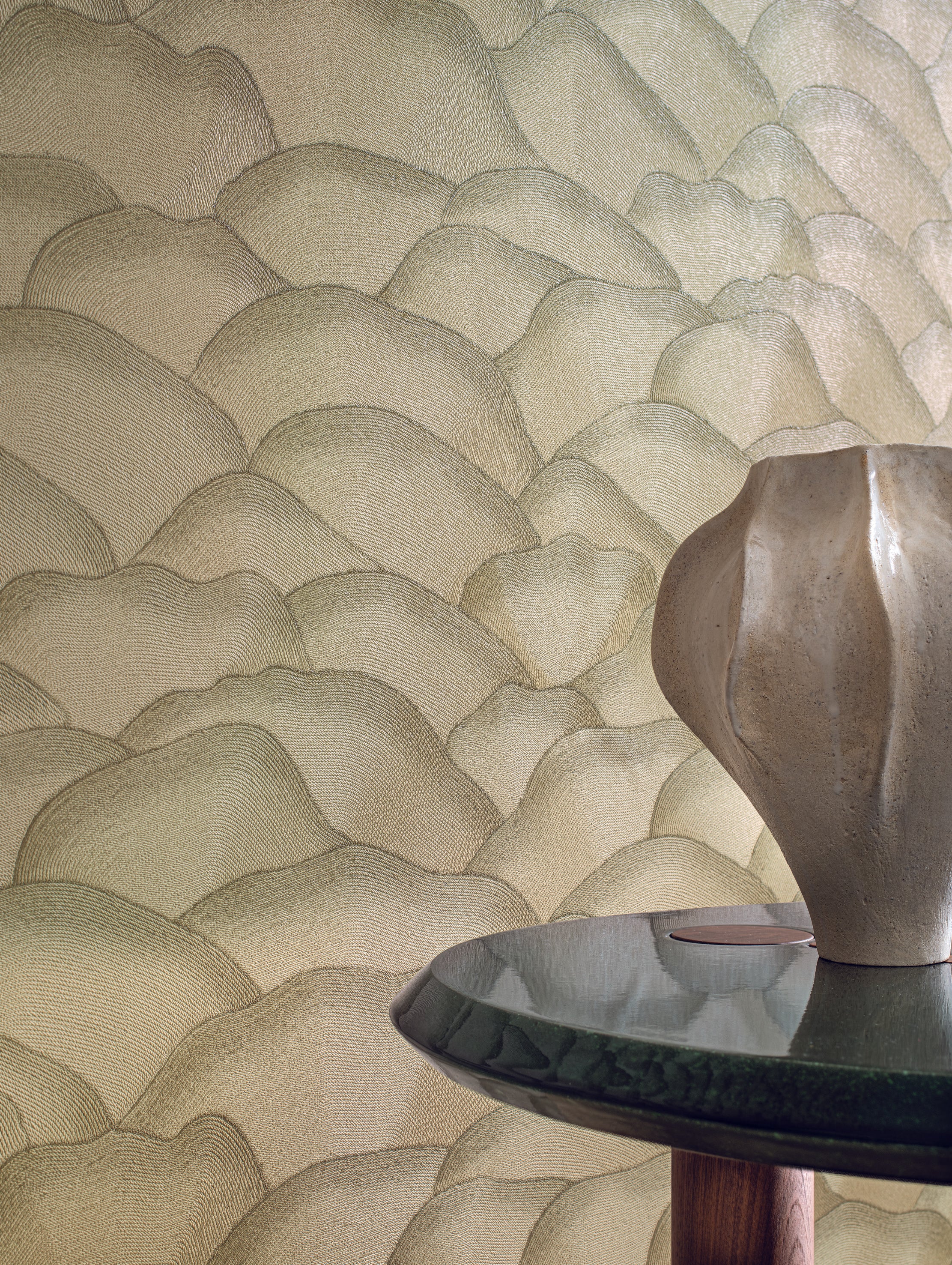 ONDULA structural wallpaper sand