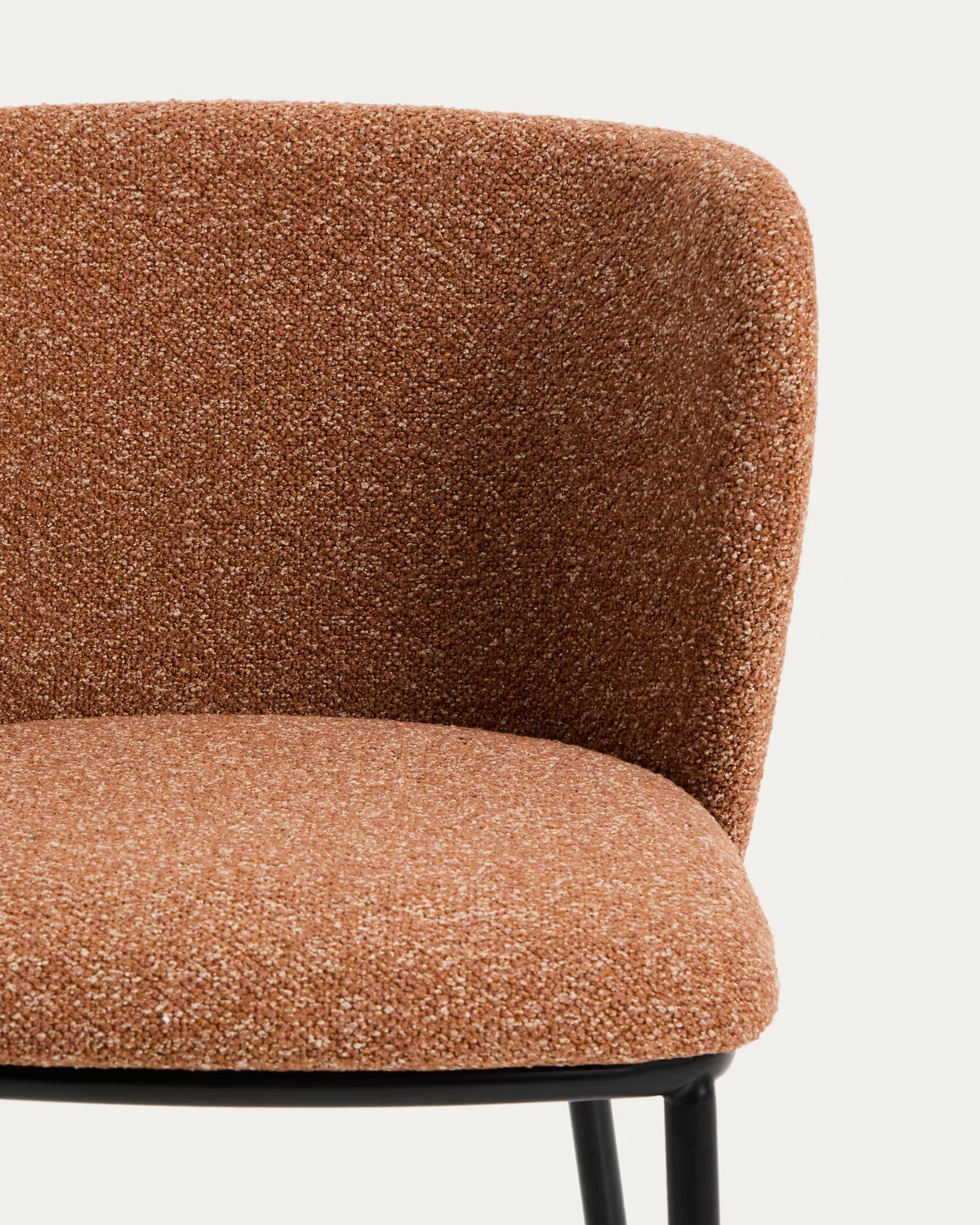 CISELIA Chair in Brick Chenille with Black Base