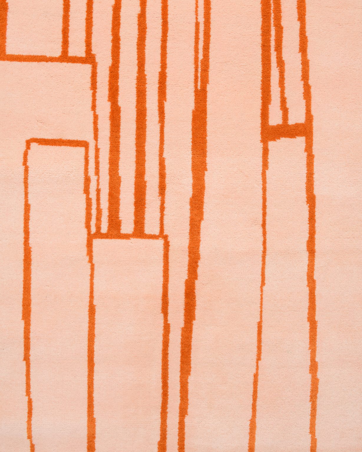 Dywan dekoracyjny asymetryczny CONTOUR pomarańczowy