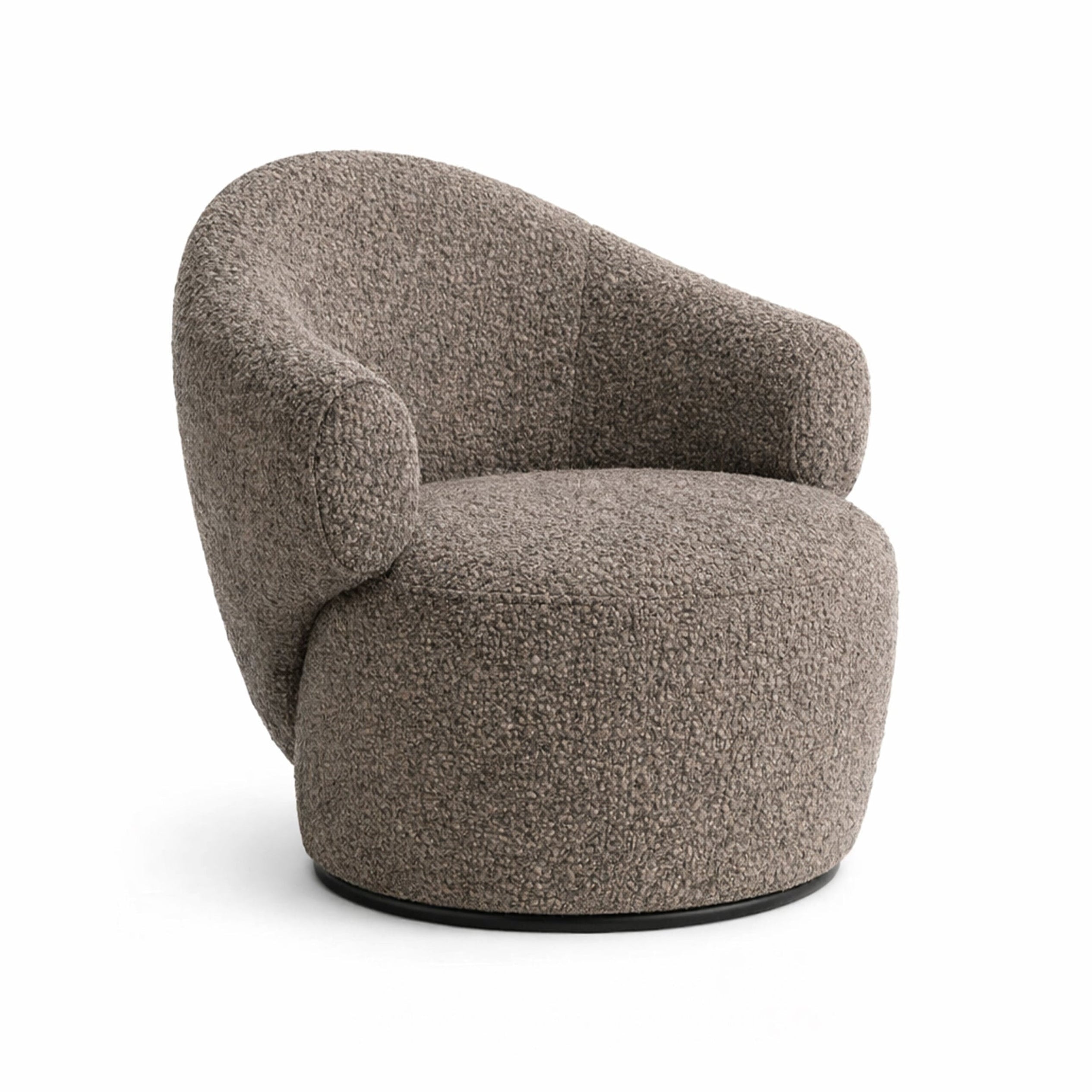 CONVA Armchair in Brown Boucle