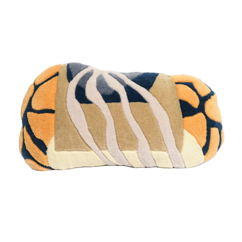 Poduszka dekoracyjna CORAL beżowy z pomarańczowym