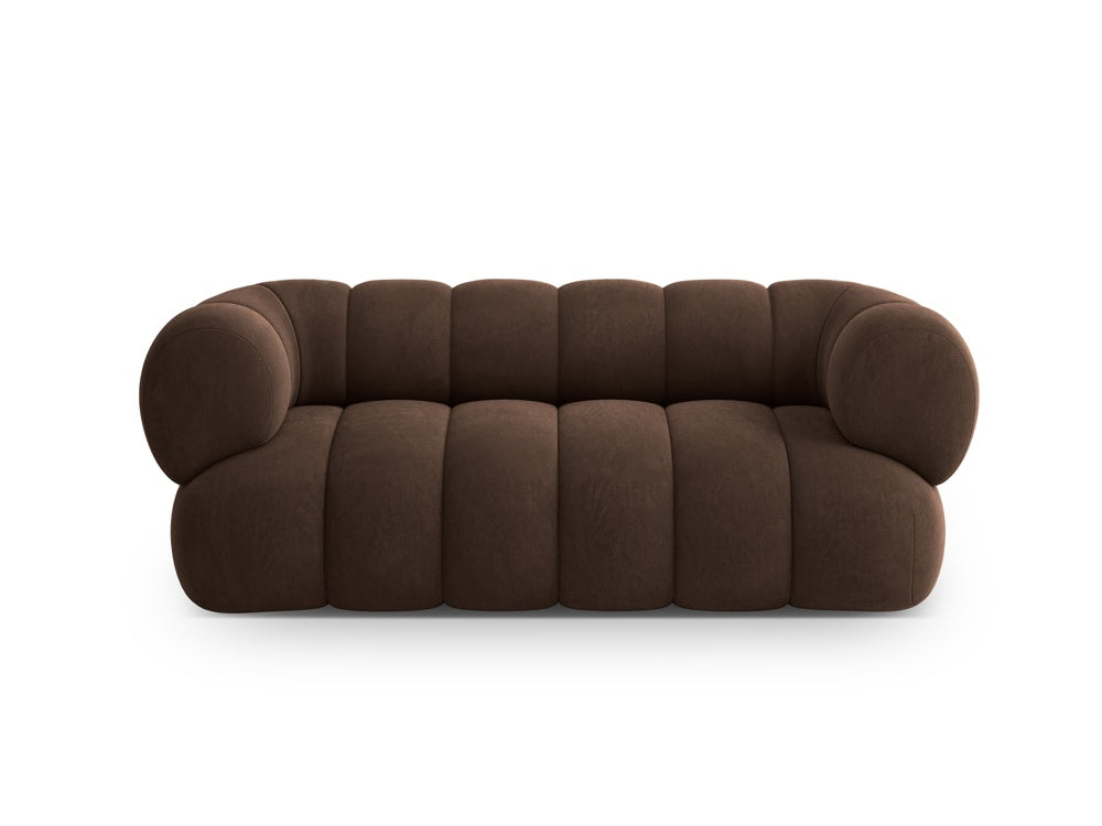 Sofa 2-osobowa aksamitna KOGE czekoladowy