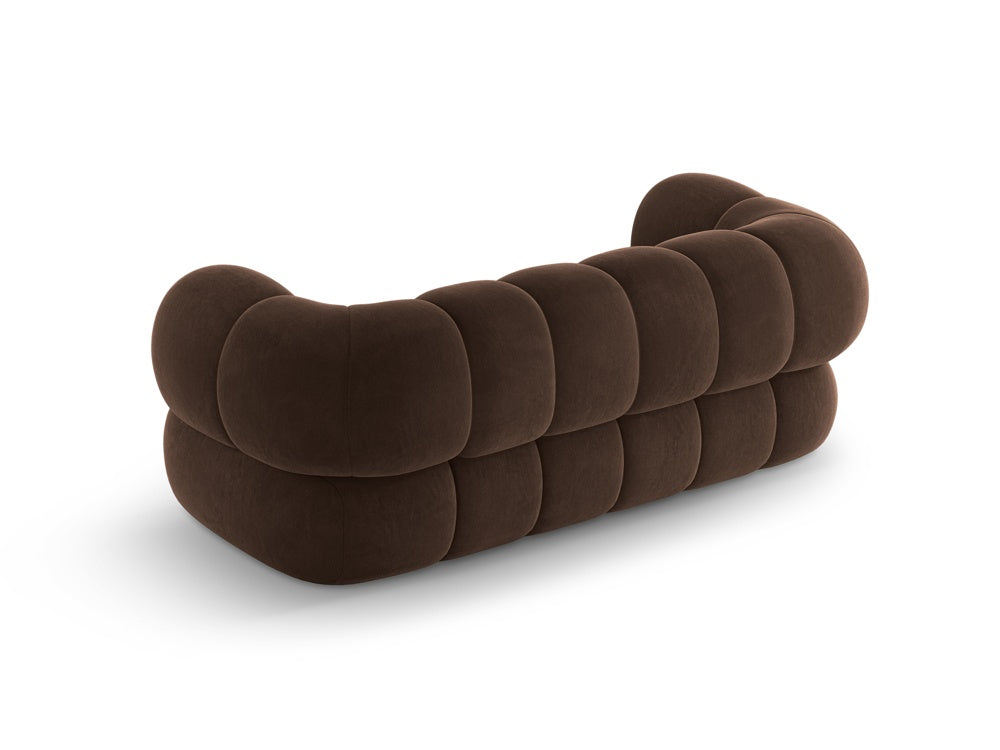 Sofa 2-osobowa aksamitna KOGE czekoladowy