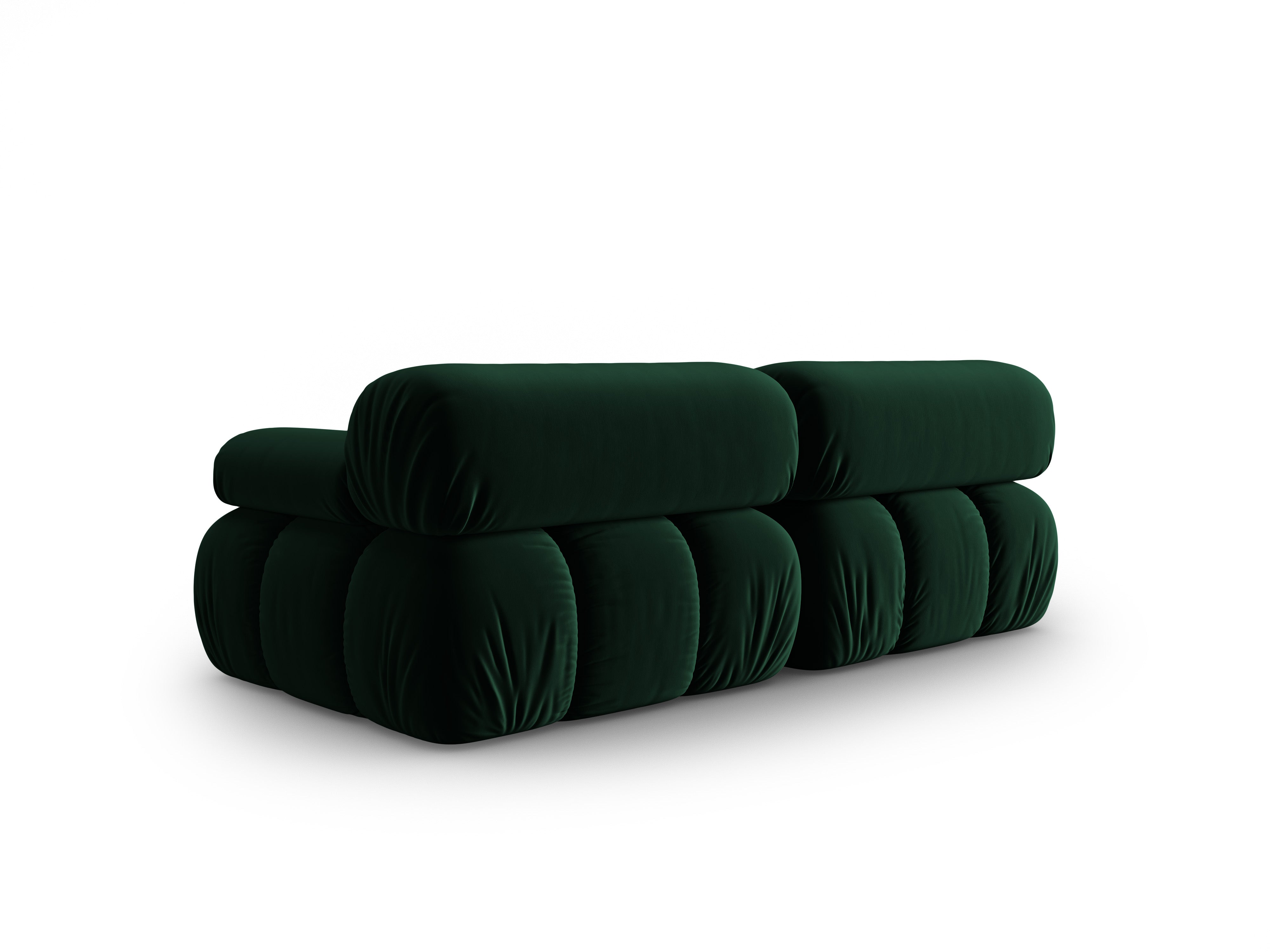Sofa aus Samt 2-sitzig CORTINA flaschengrün