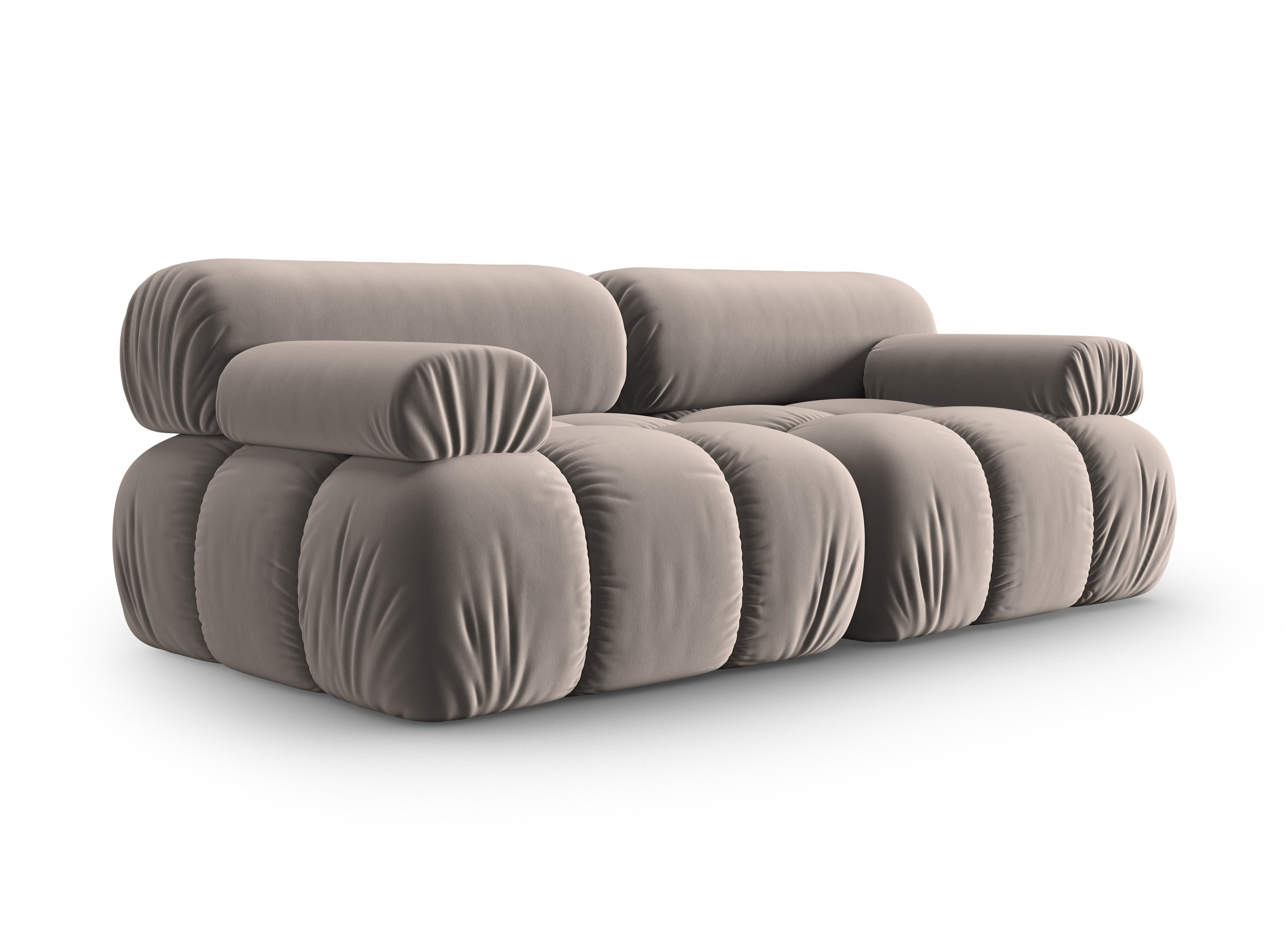 Sofa aksamitna 2-osobowa CORTINA cappuccino