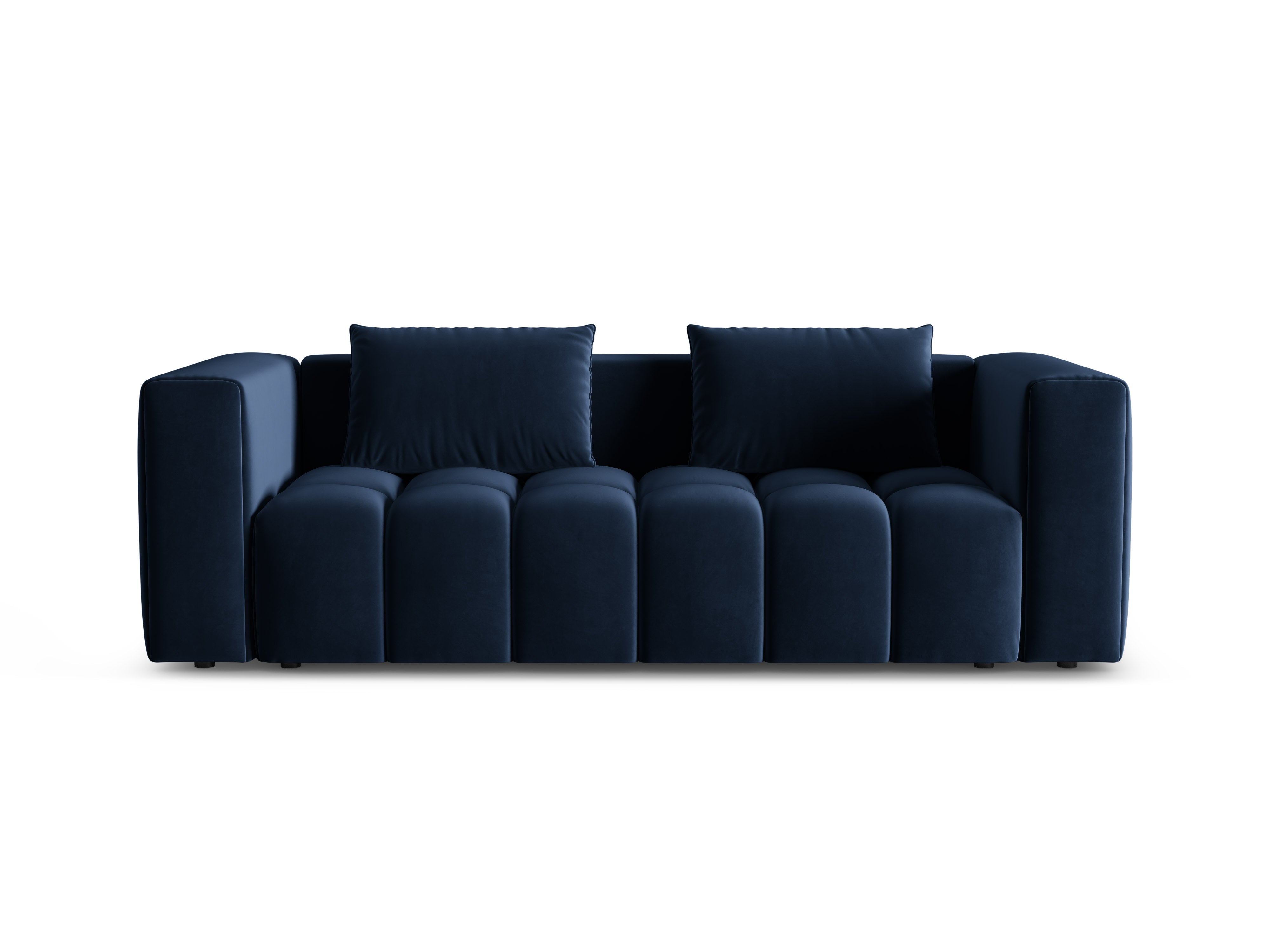 Sofa aksamitna 3-osobowa z funkcją spania VERONA królewski niebieski