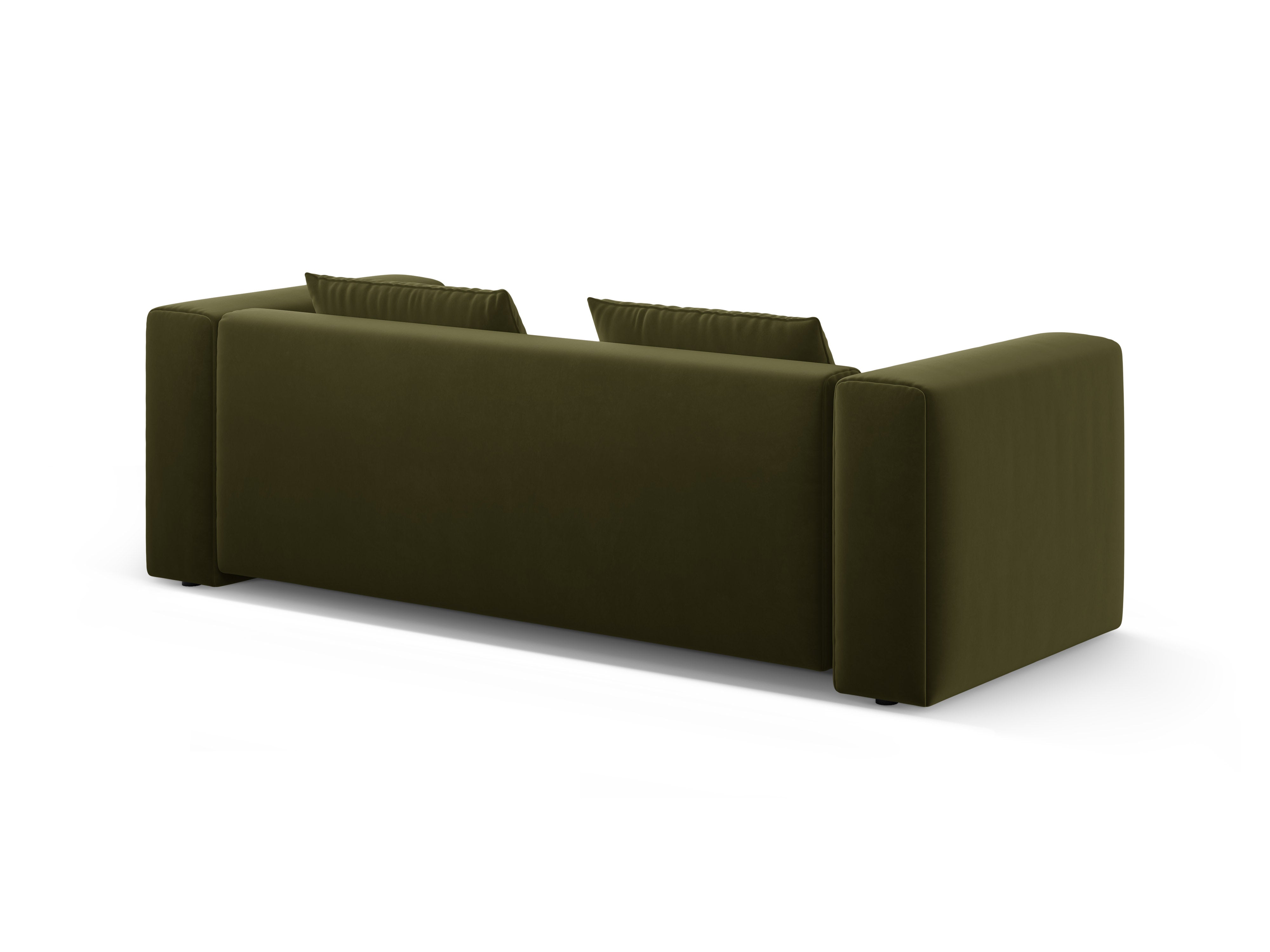 Sofa aksamitna 3-osobowa z funkcją spania VERONA jasny zielony – Cosmopolitan Design