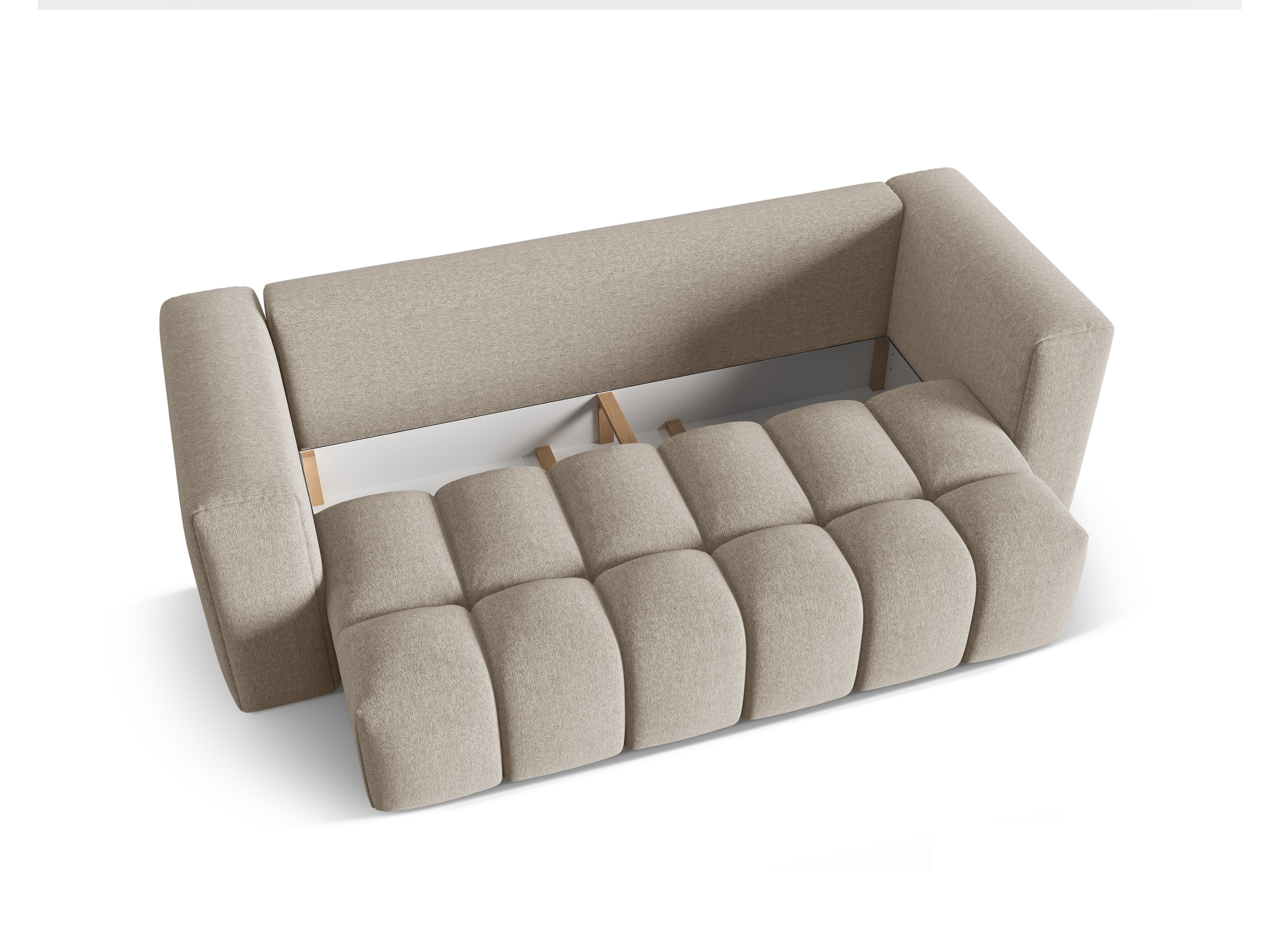 Sofa 3-osobowa z funkcją spania VERONA piaskowy – Cosmopolitan Design