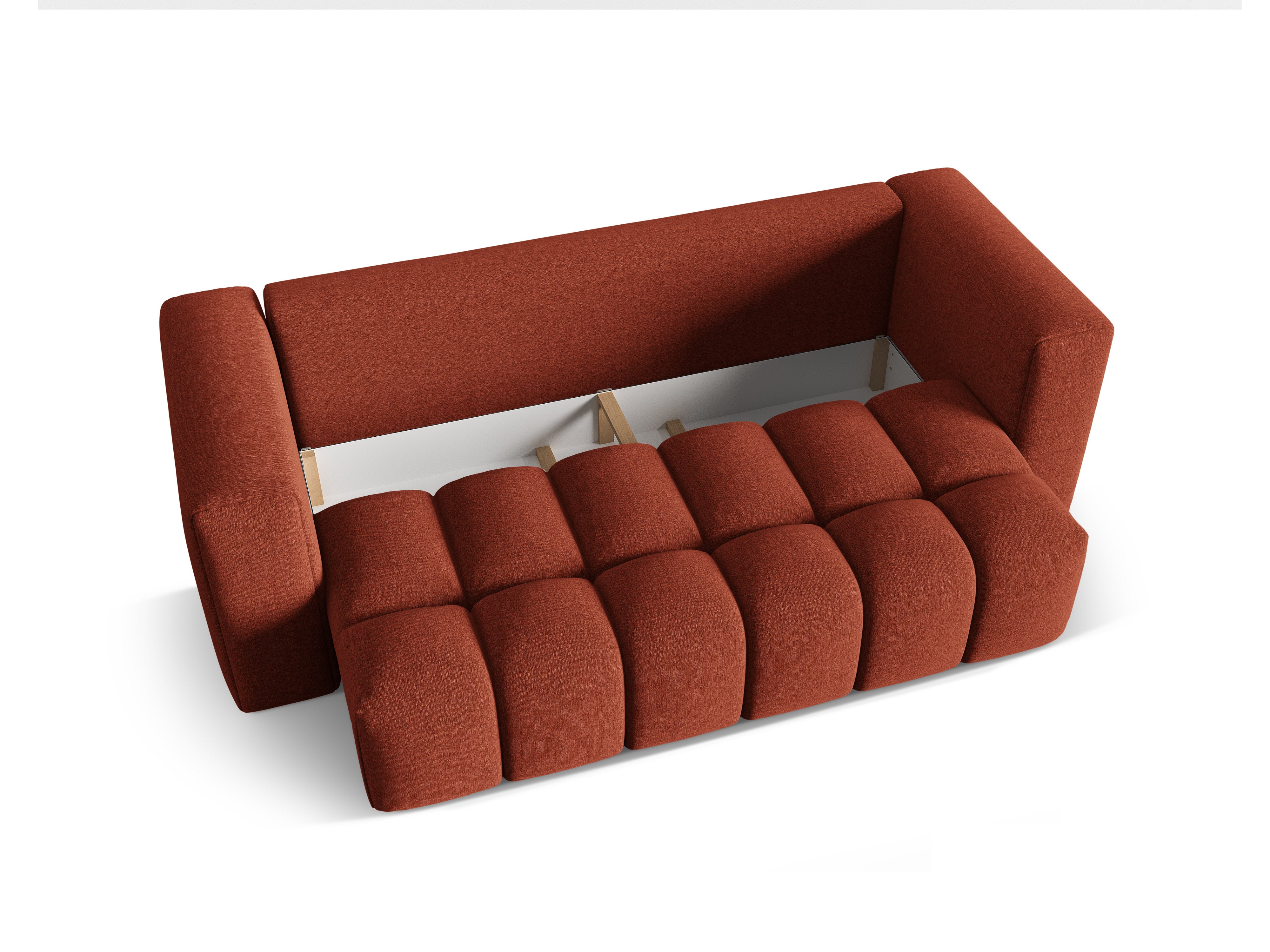 Sofa 3-osobowa z funkcją spania VERONA koralowy
