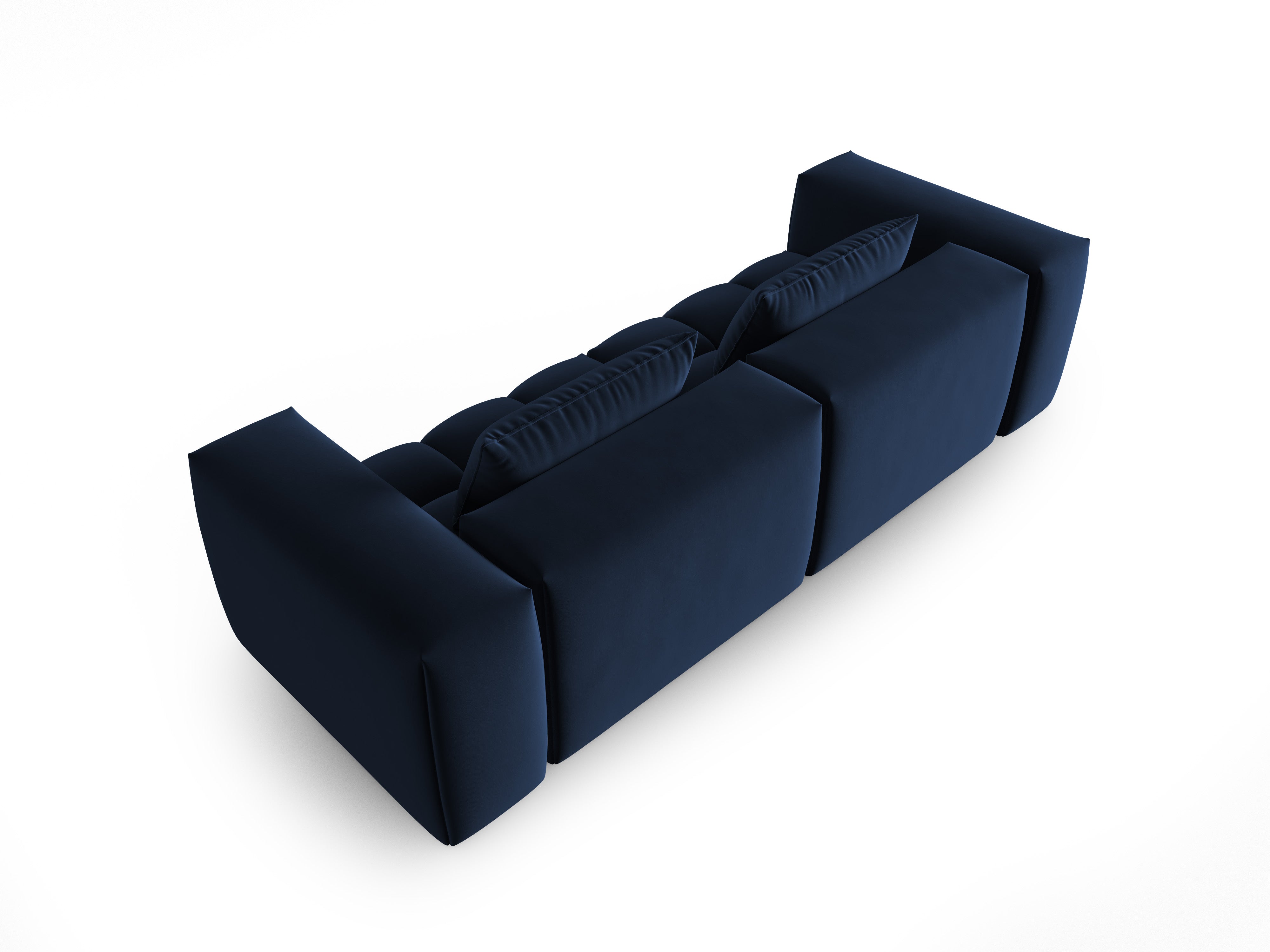 Sofa aksamitna 3-osobowa VERONA królewski niebieski – Cosmopolitan Design