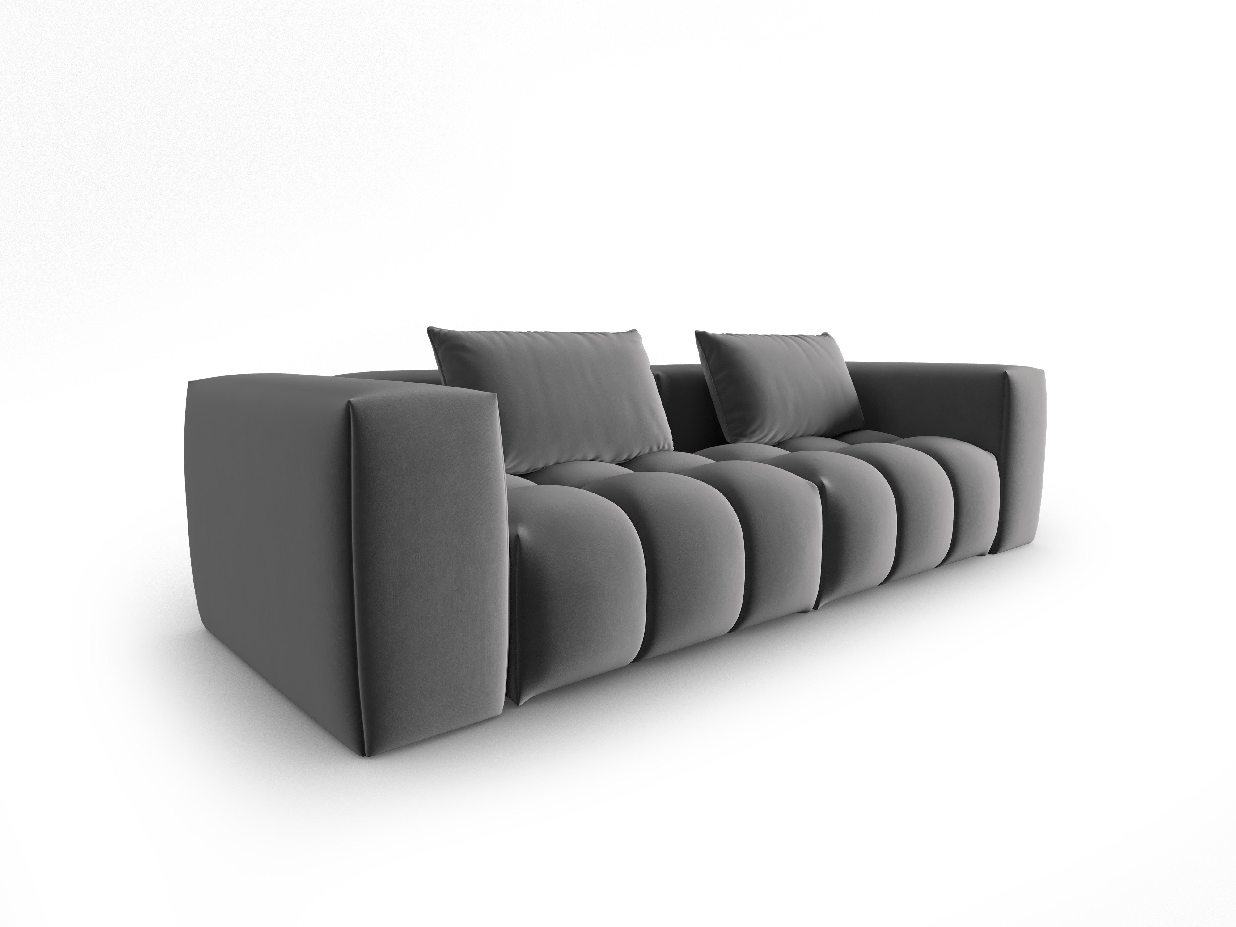 Sofa aksamitna 3-osobowa VERONA szary