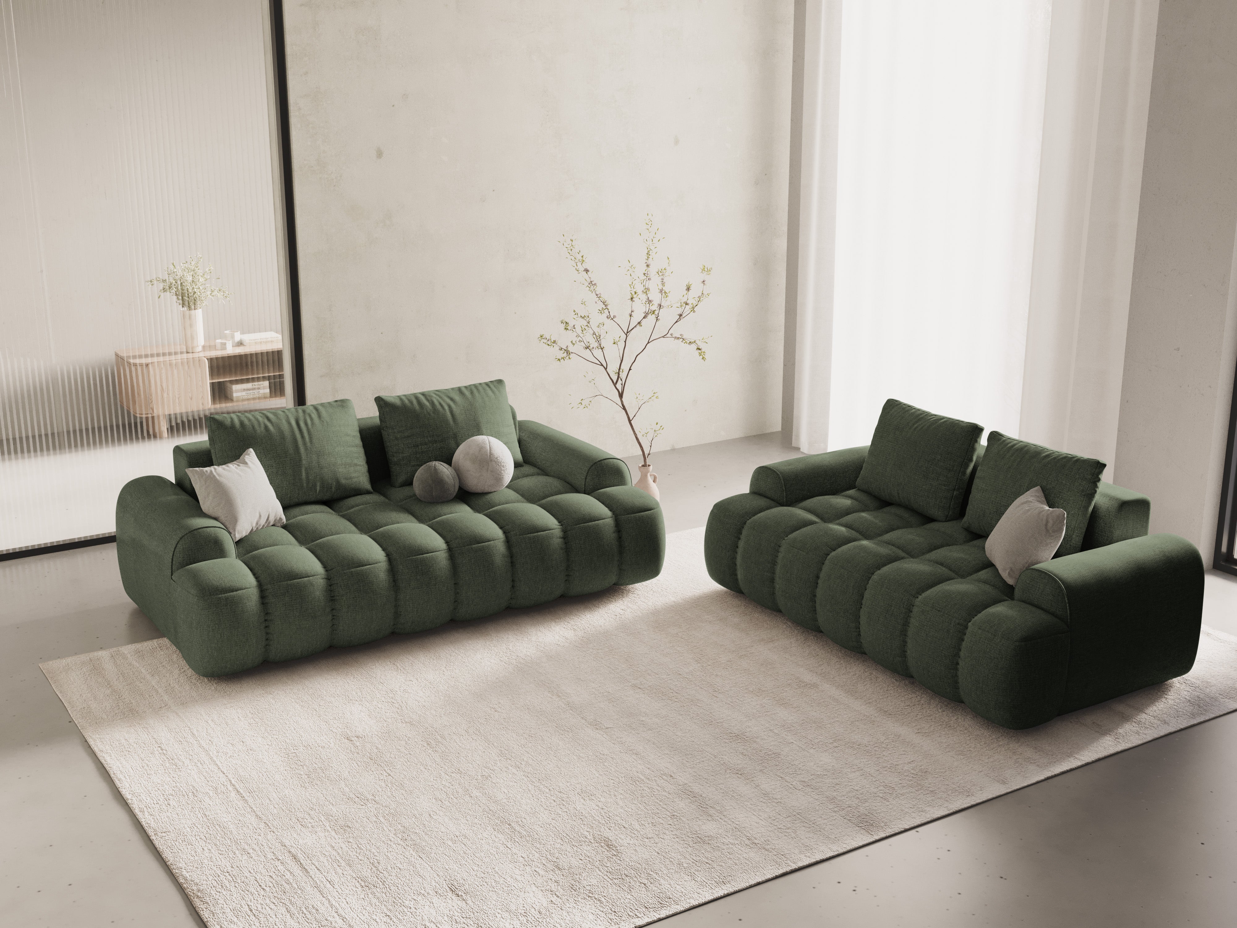 Sofa 3-osobowa LINZ oliwkowy